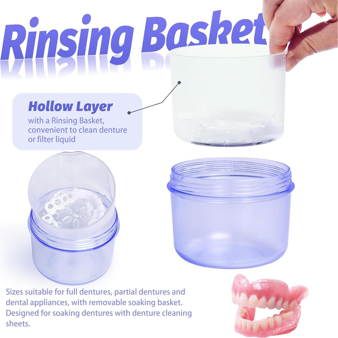 Caja de Dentaduras Uouovo Grande Azul Transparente