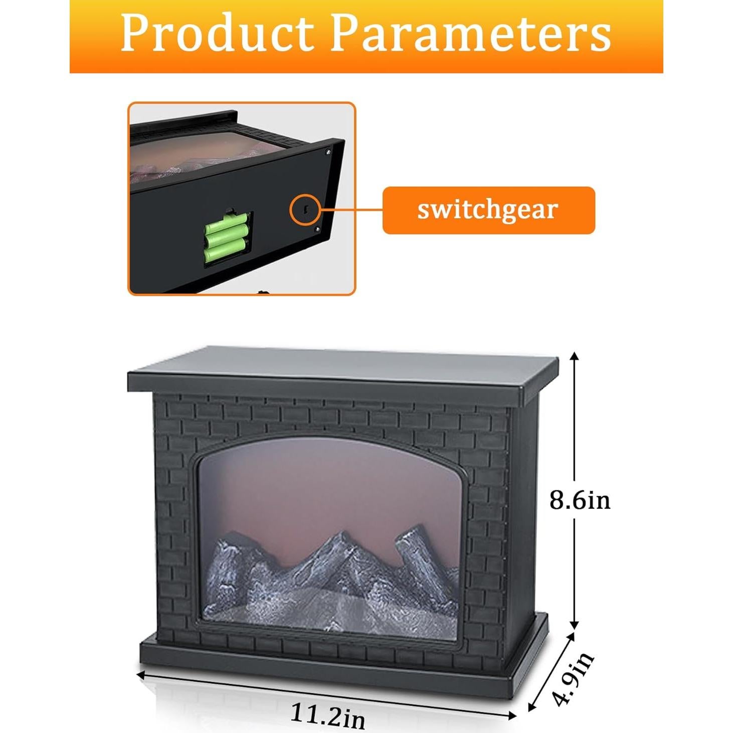 Lámpara de Chimenea Eléctrica Quipzora BILUDENG con Efecto Llama