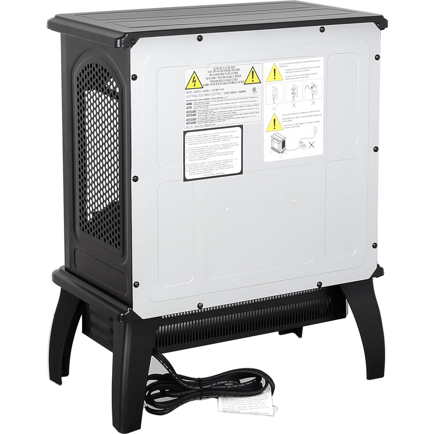 Calentador eléctrico KOFOHON S18P1-01 1500W con llama 3D