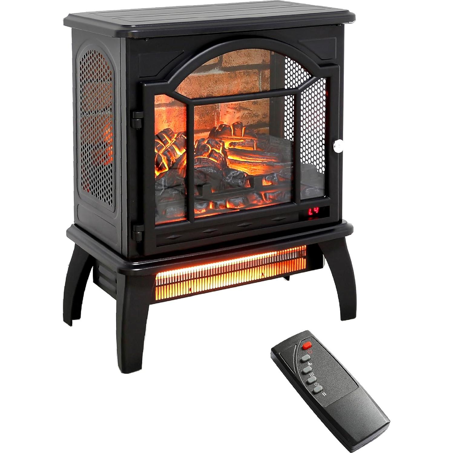 Calentador eléctrico KOFOHON S18P1-01 1500W con llama 3D