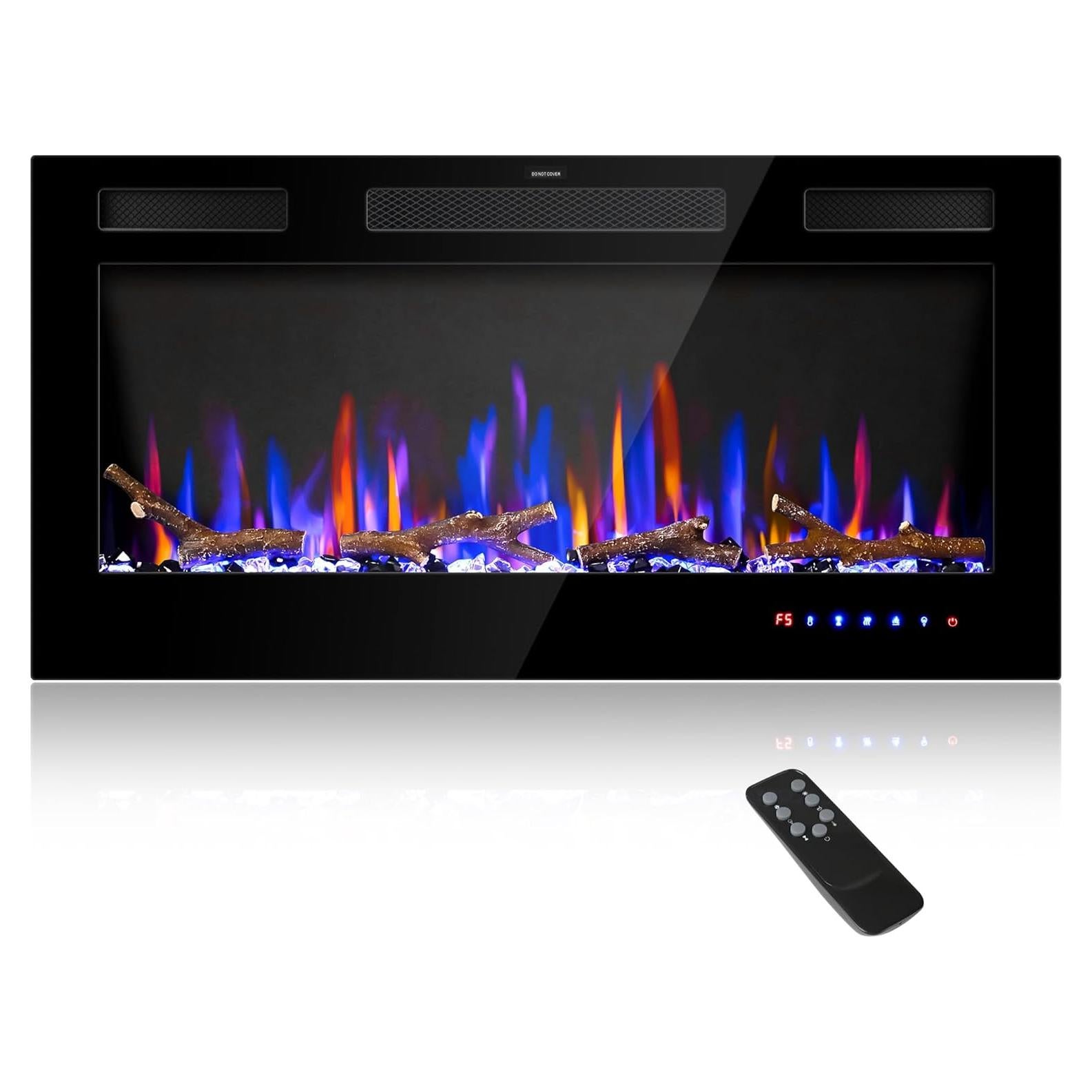 Chimenea Eléctrica AckMizz 36" con Control Remoto y Pantalla Táctil