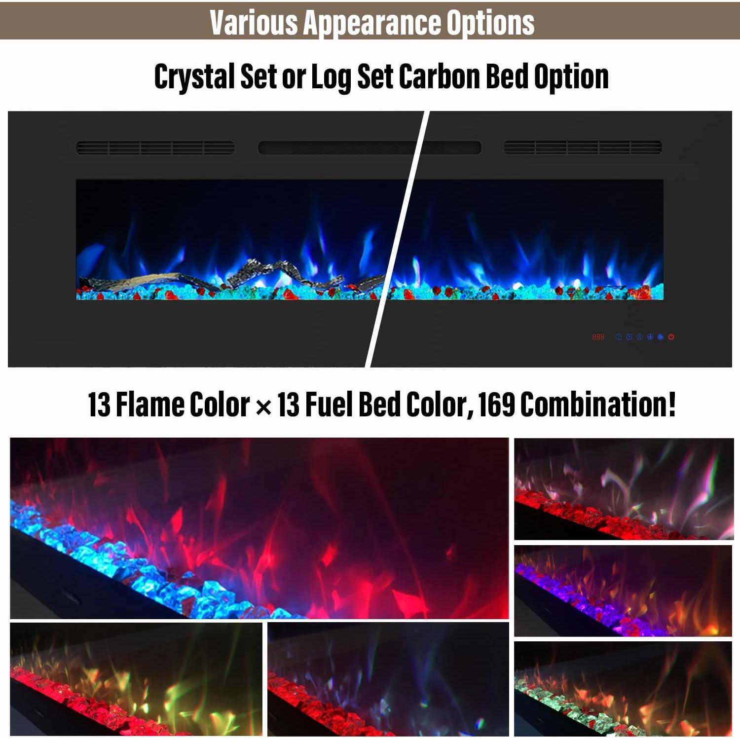 Chimenea Eléctrica Masarflame 106,68 cm Montaje en Pared