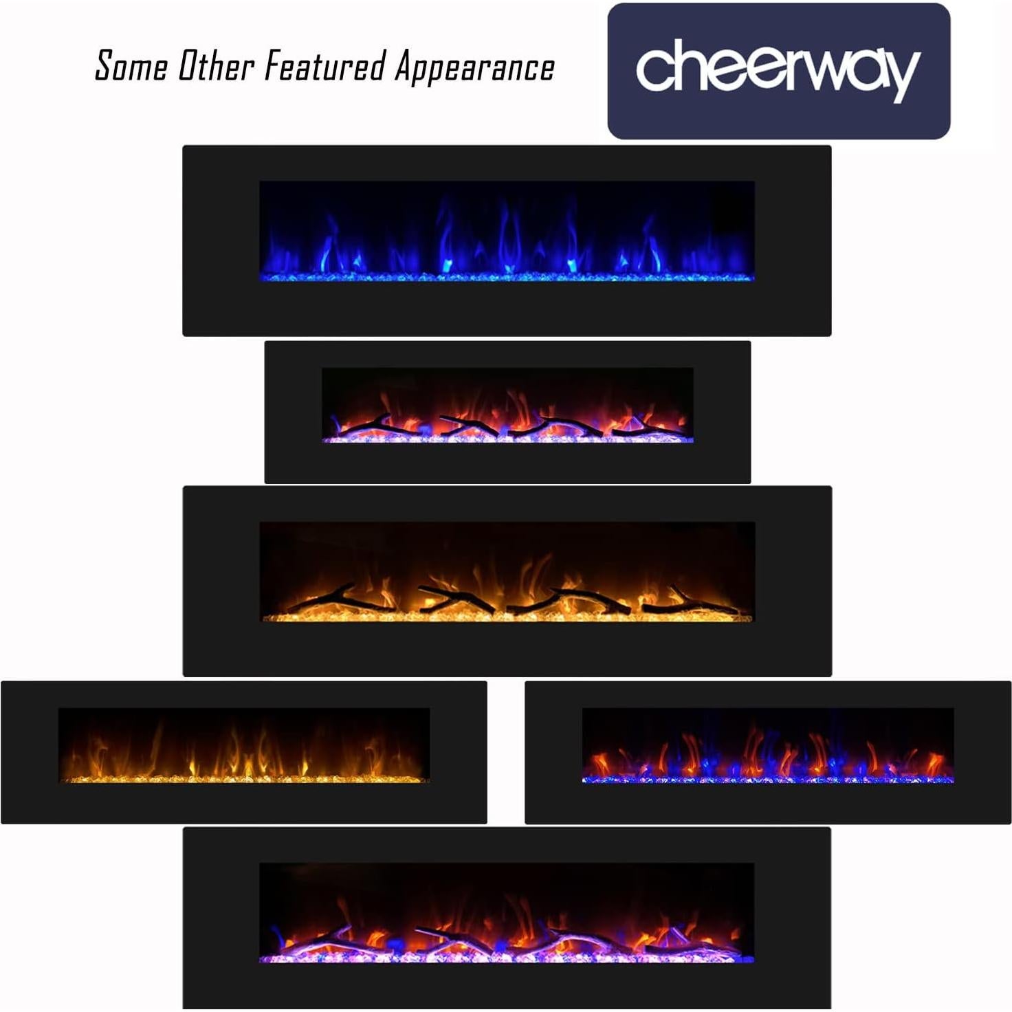 Chimenea Eléctrica Cheerway 42" con Altavoz Bluetooth