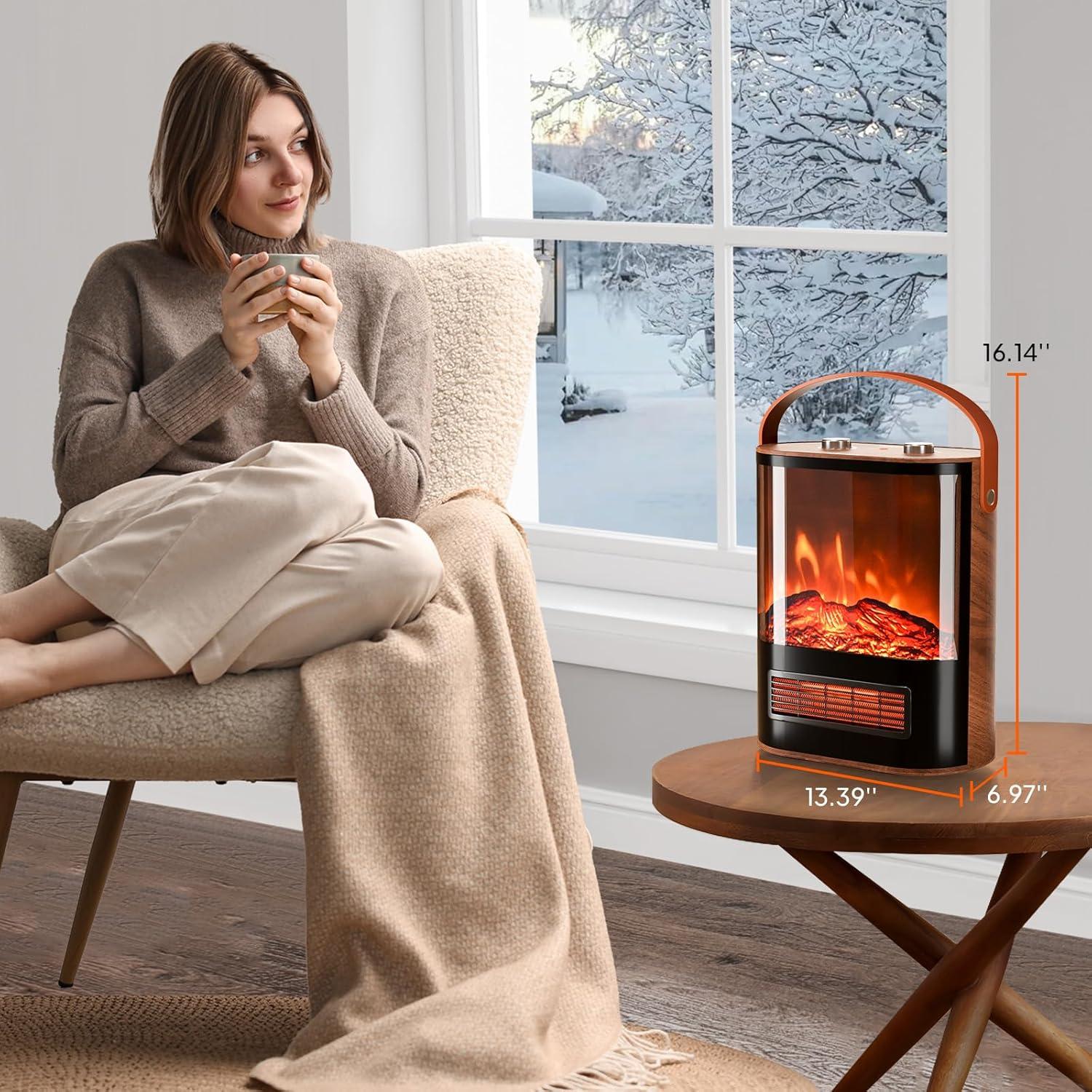 Calentador de chimenea eléctrica ROVSUN HT1908Pro 1500W