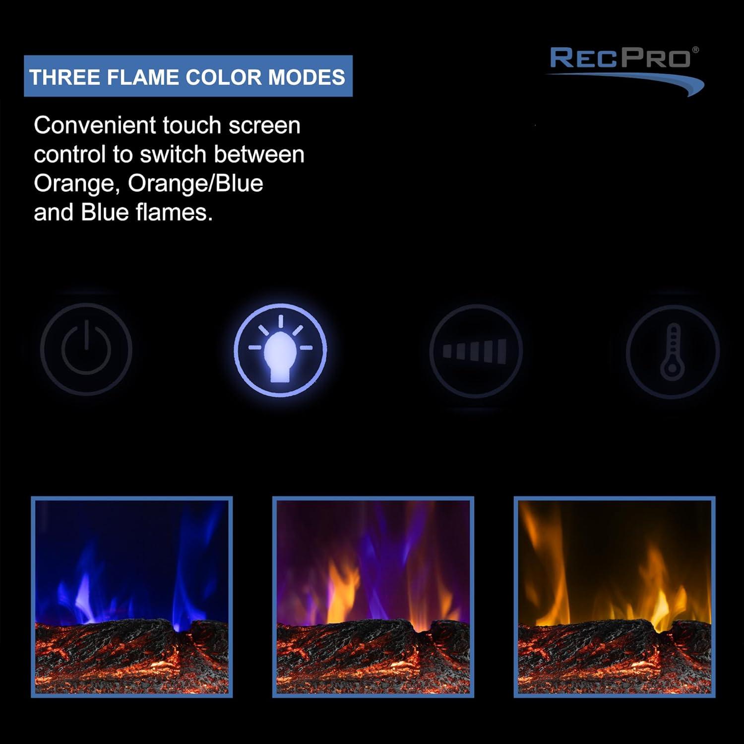 Chimenea Eléctrica RecPro 91 cm con Control Remoto