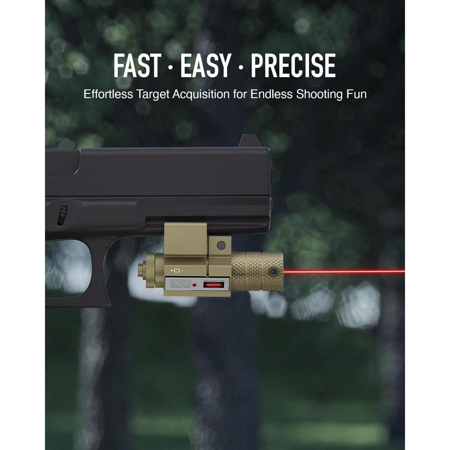 Punto Láser Rojo Pinty con Montaje Picatinny para Caza