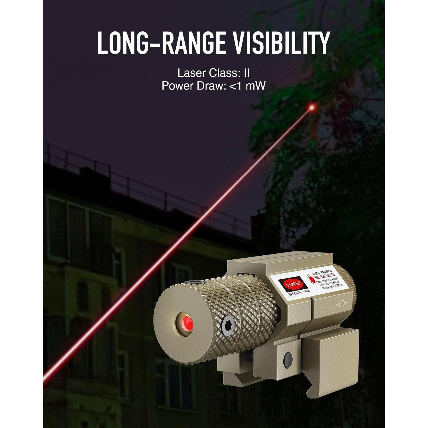 Punto Láser Rojo Pinty con Montaje Picatinny para Caza