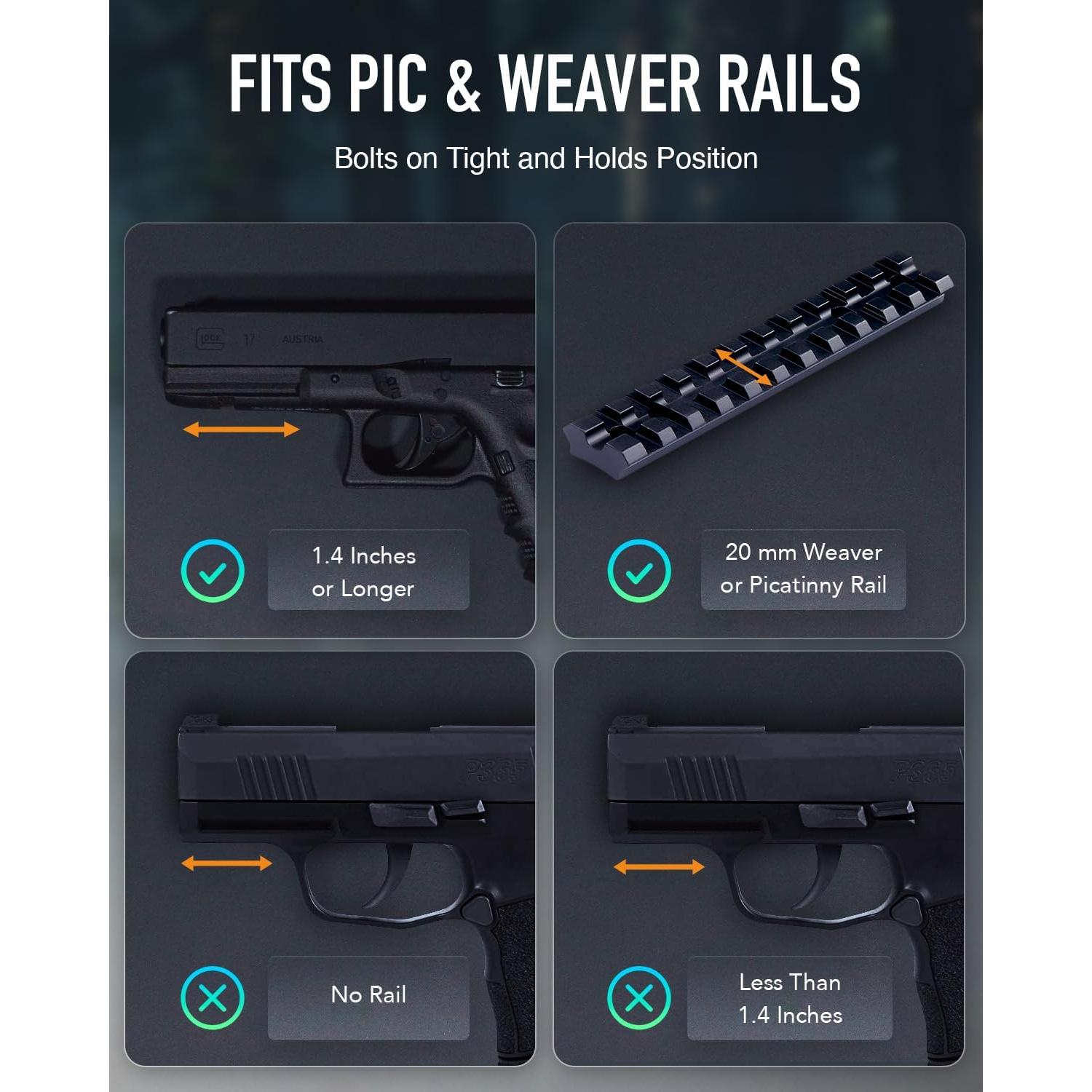 Punto Láser Rojo Pinty con Montaje Picatinny para Caza