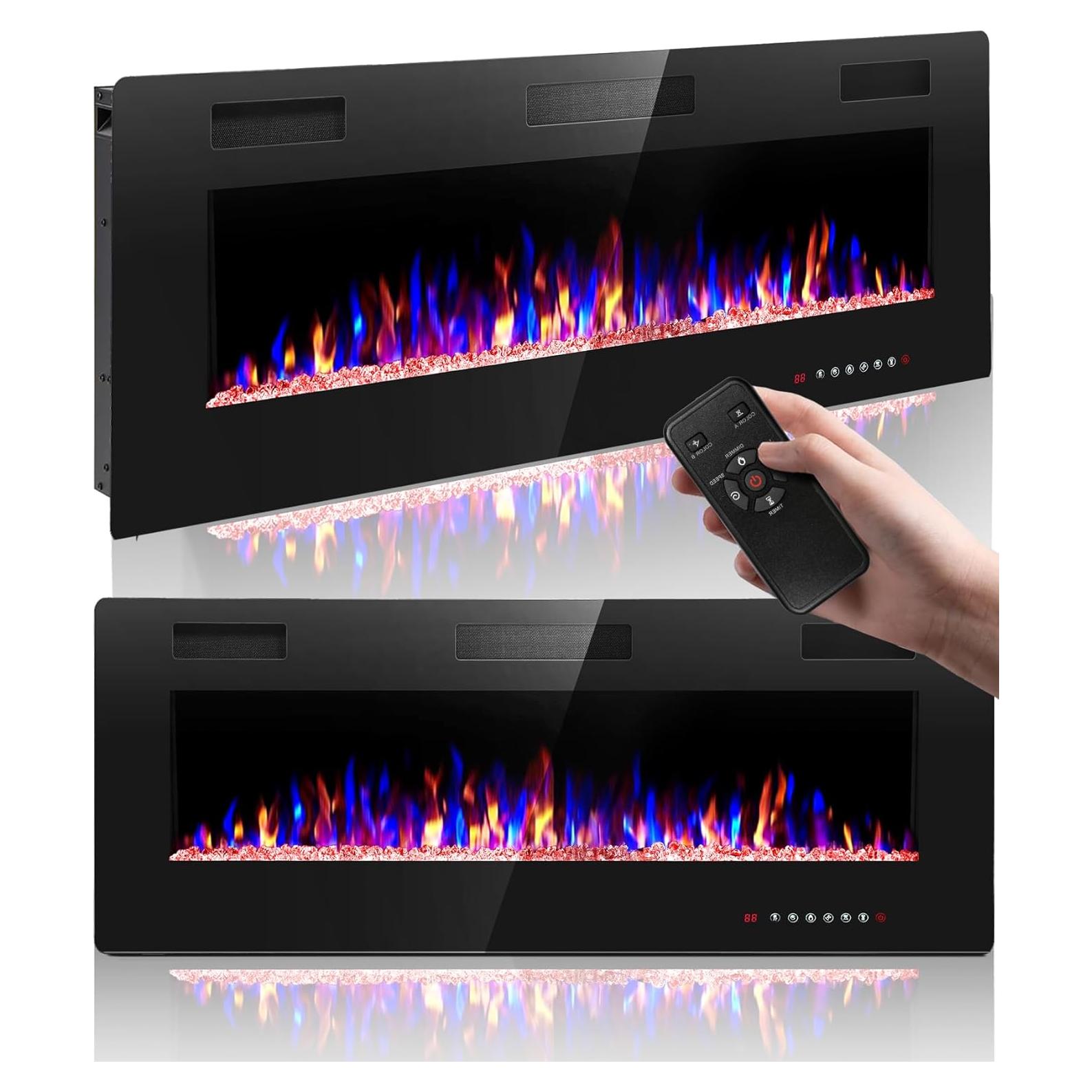 Chimenea Eléctrica Crzoe Jx-842C3 106 cm con Control Remoto