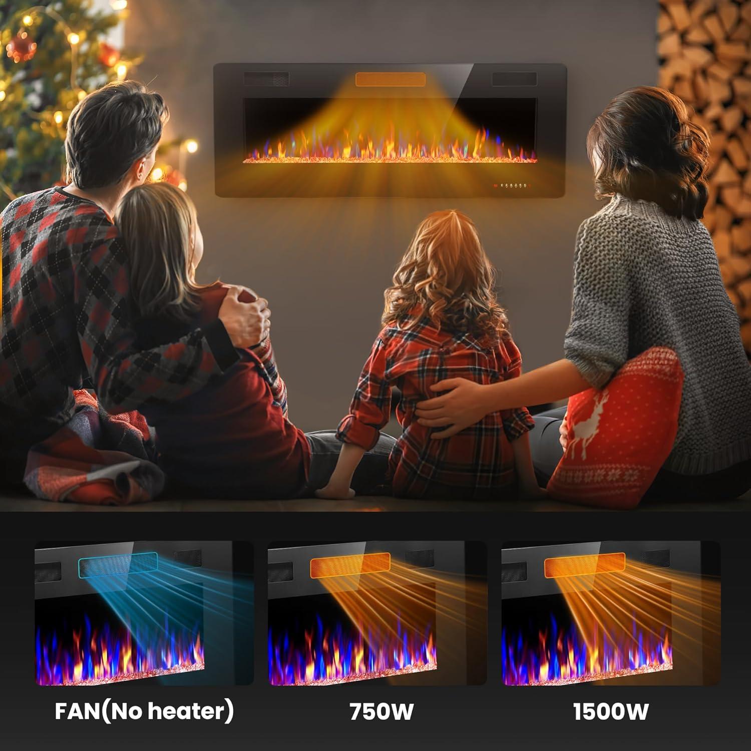 Chimenea Eléctrica Crzoe Jx-842C3 106 cm con Control Remoto