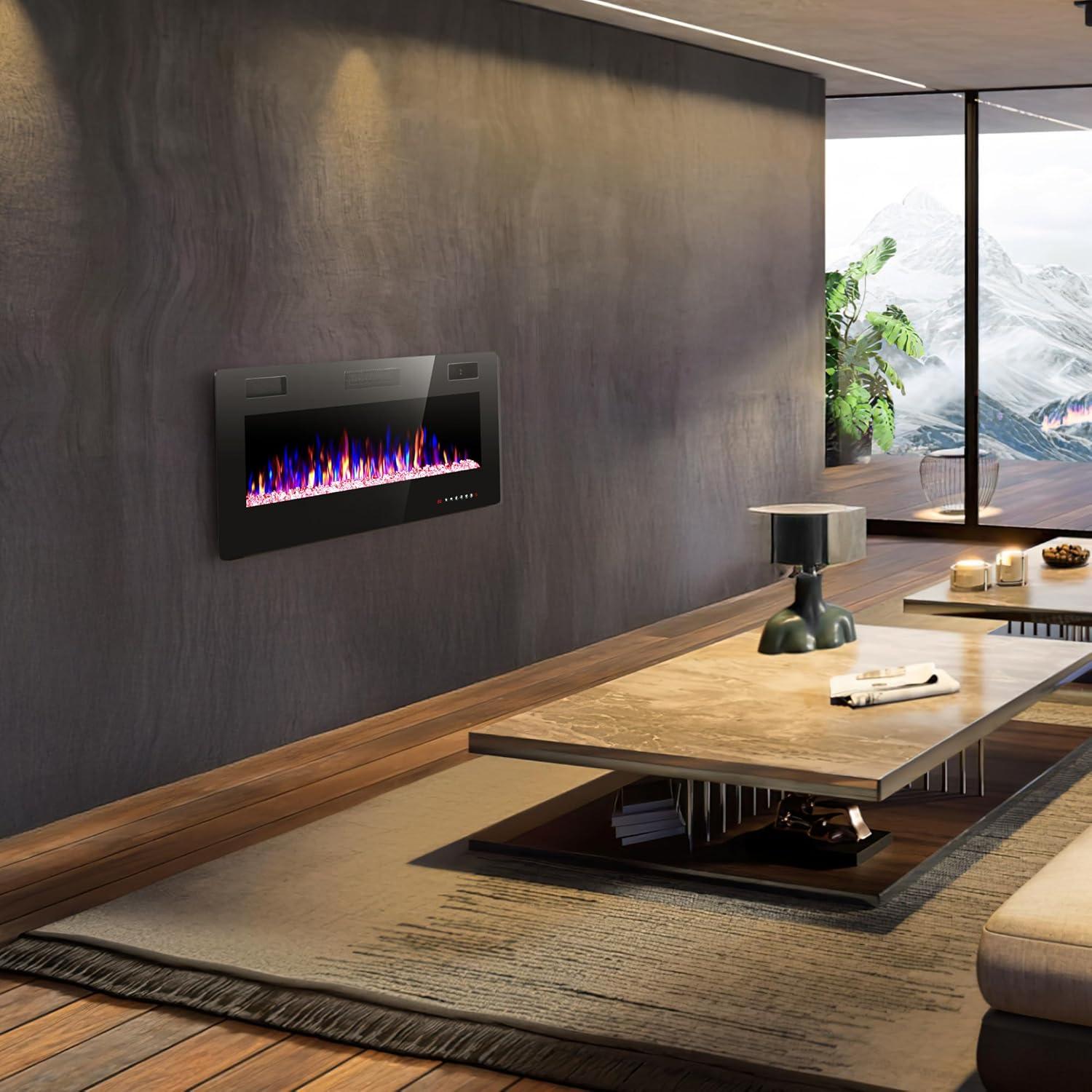 Chimenea Eléctrica Crzoe Jx-842C3 106 cm con Control Remoto