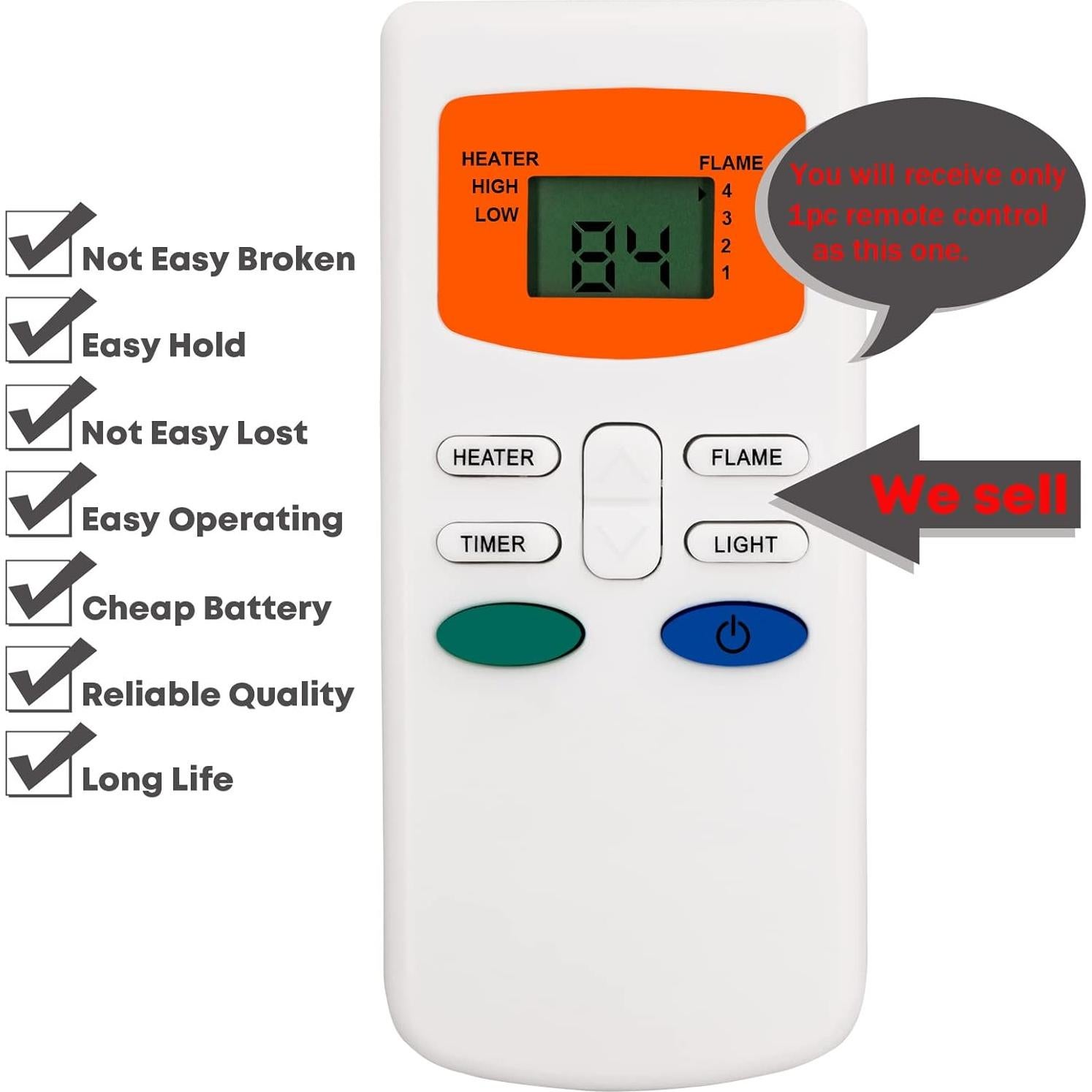Control Remoto HHT Simplifire Chimenea Eléctrica SF-ALL