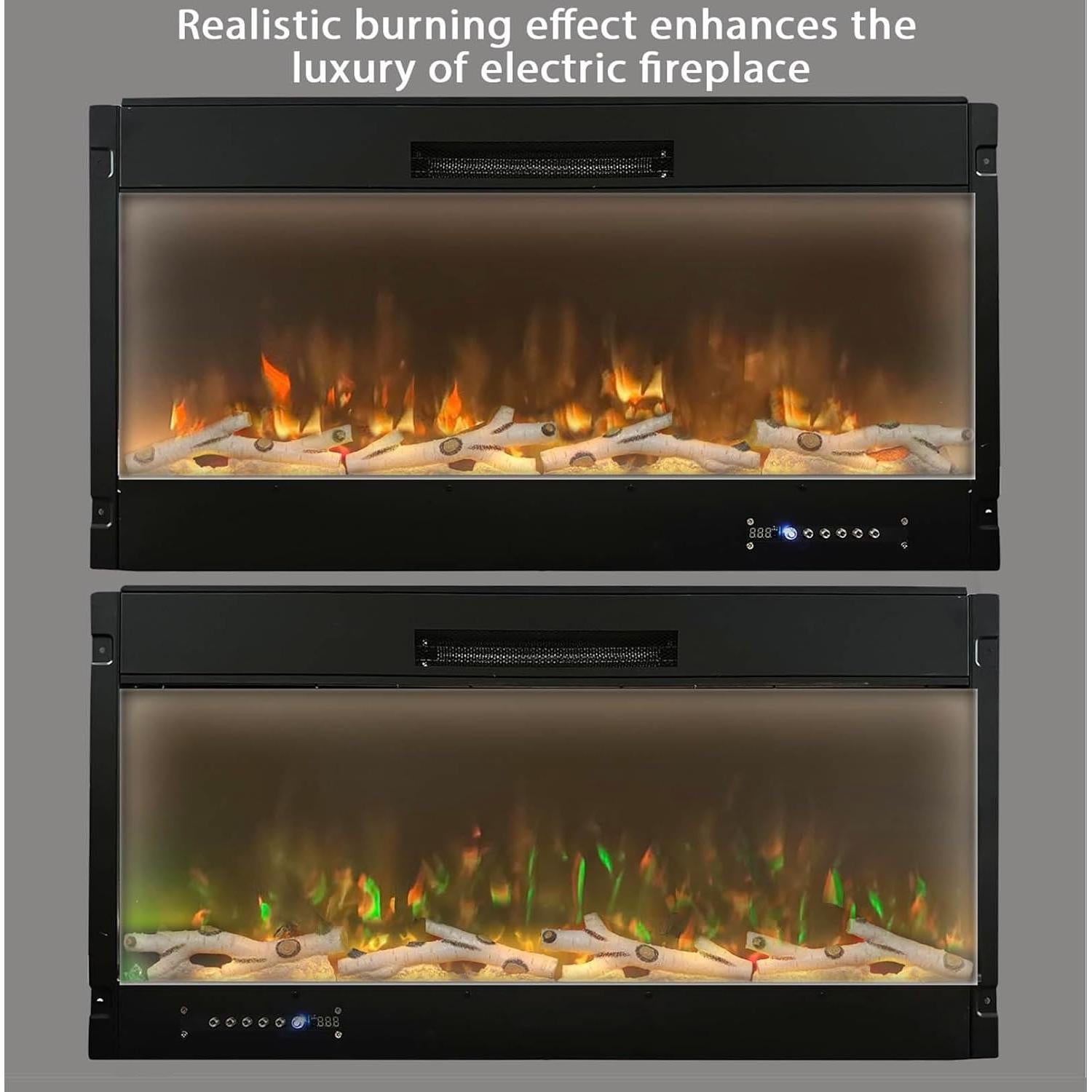 Chimenea Eléctrica Dainiqukanhai 3 Piezas Troncos Blancos