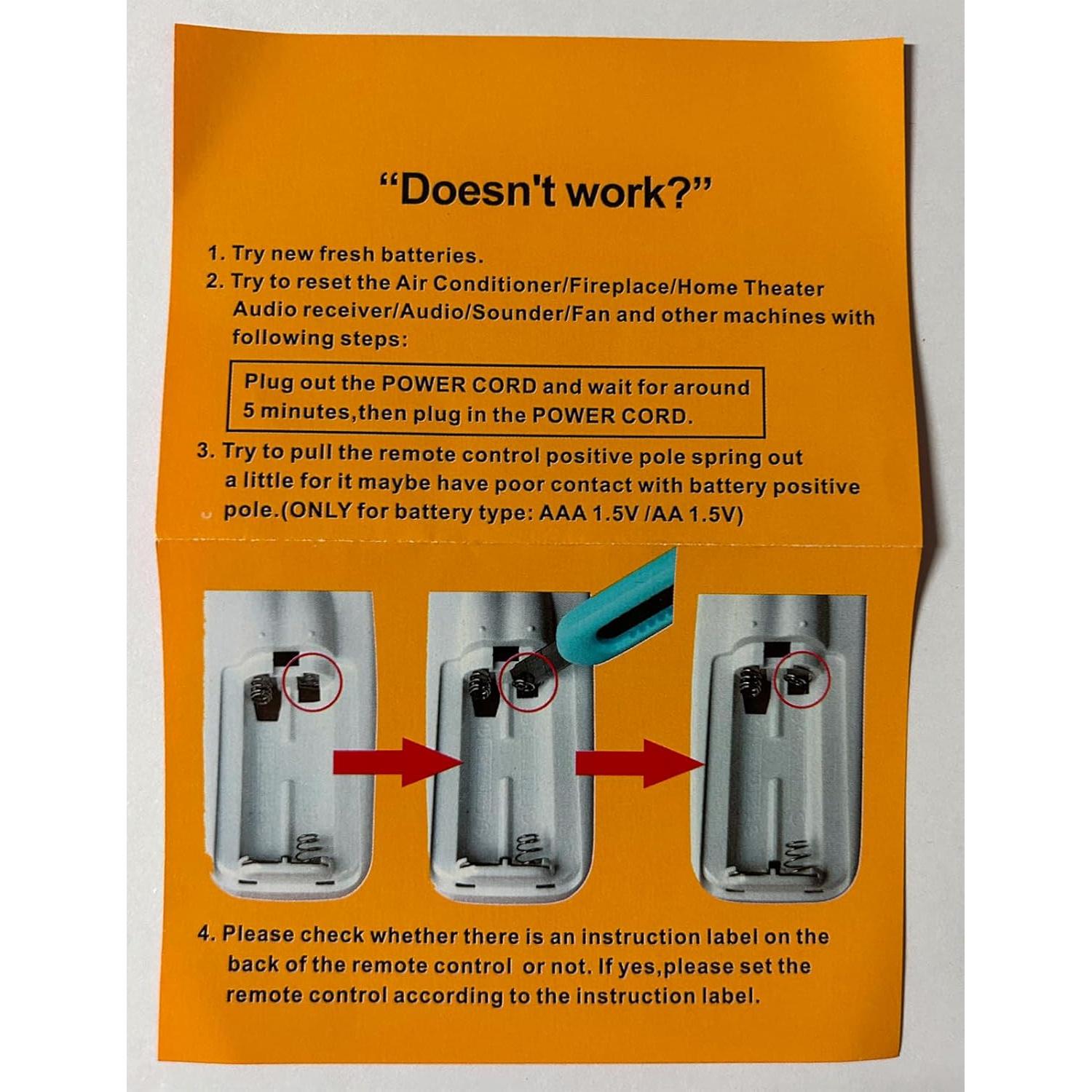 Control Remoto Chimenea Pleasant Hearth JY-3A Compatible