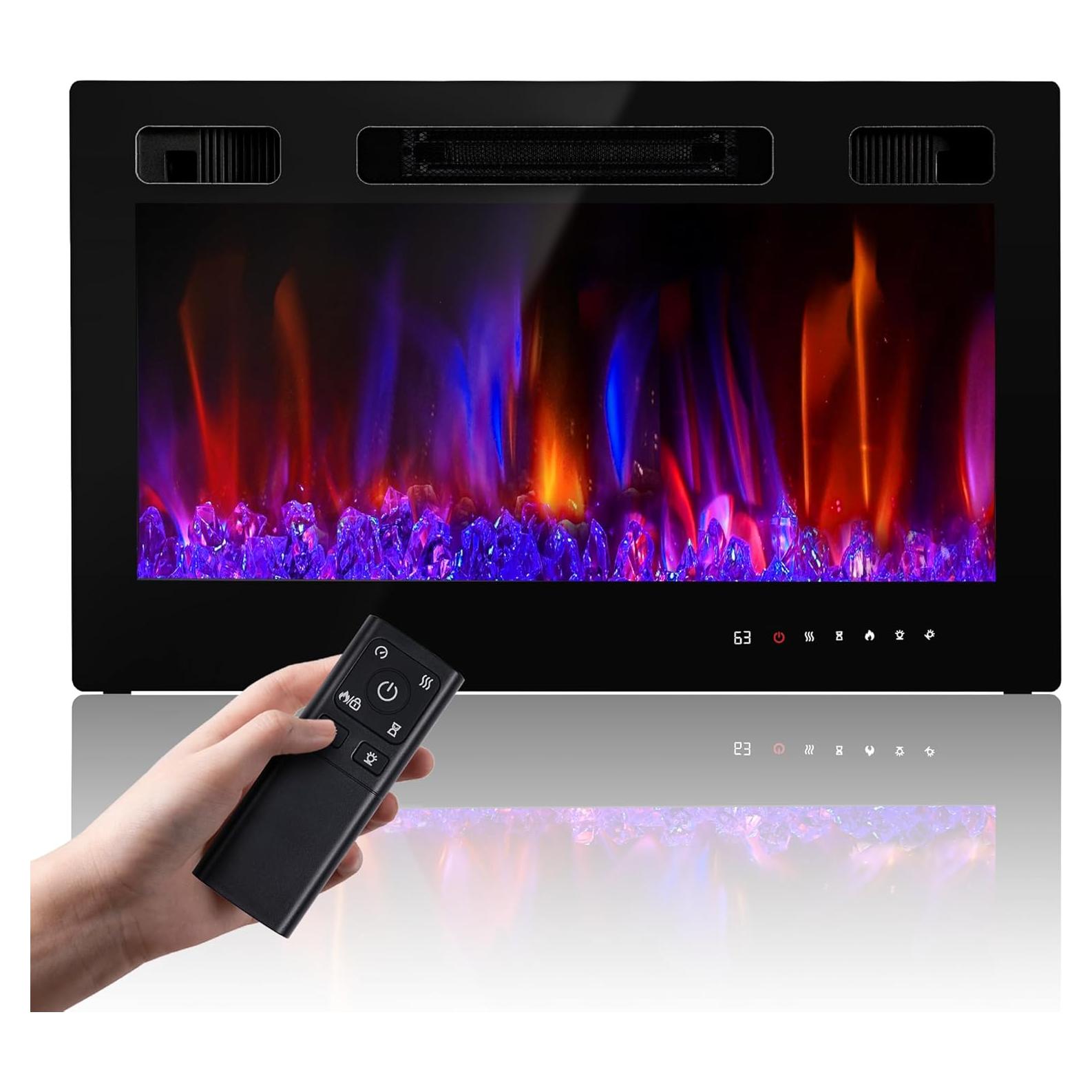 Chimenea Eléctrica RealSmart 36" 1500W Control Remoto