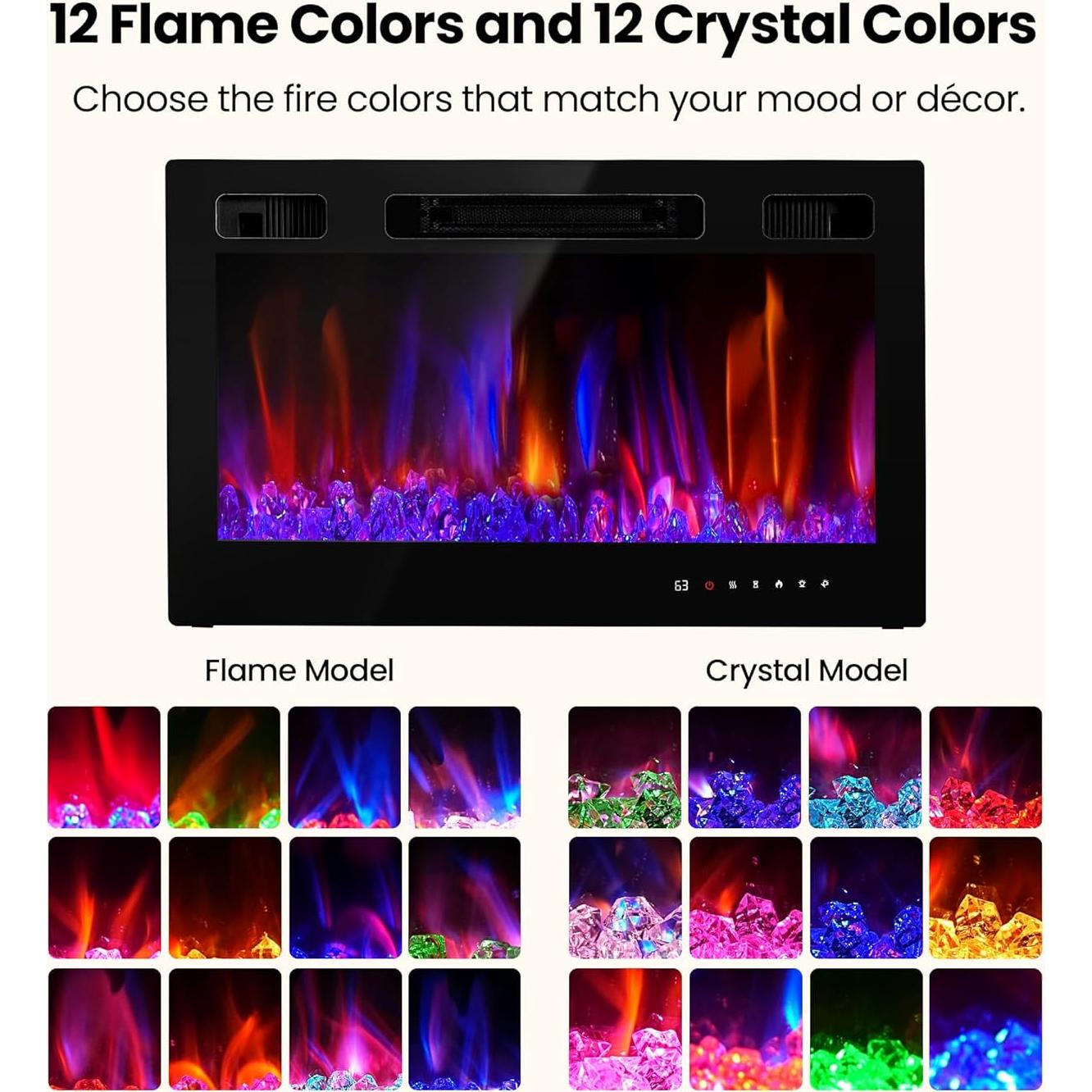 Chimenea Eléctrica RealSmart 36" 1500W Control Remoto