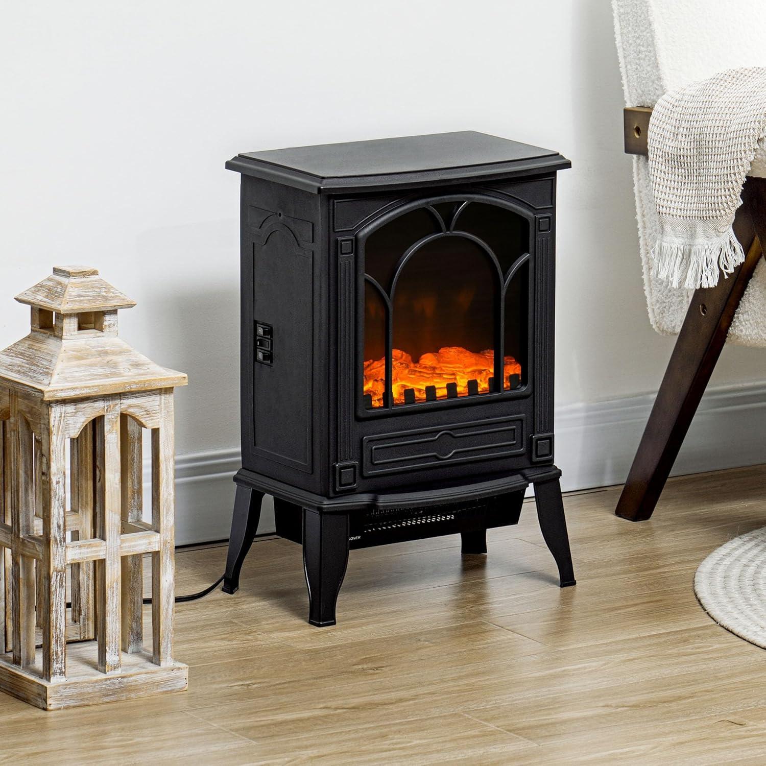 Chimenea Eléctrica HOMCOM 750/1500W Efecto Llama Realista