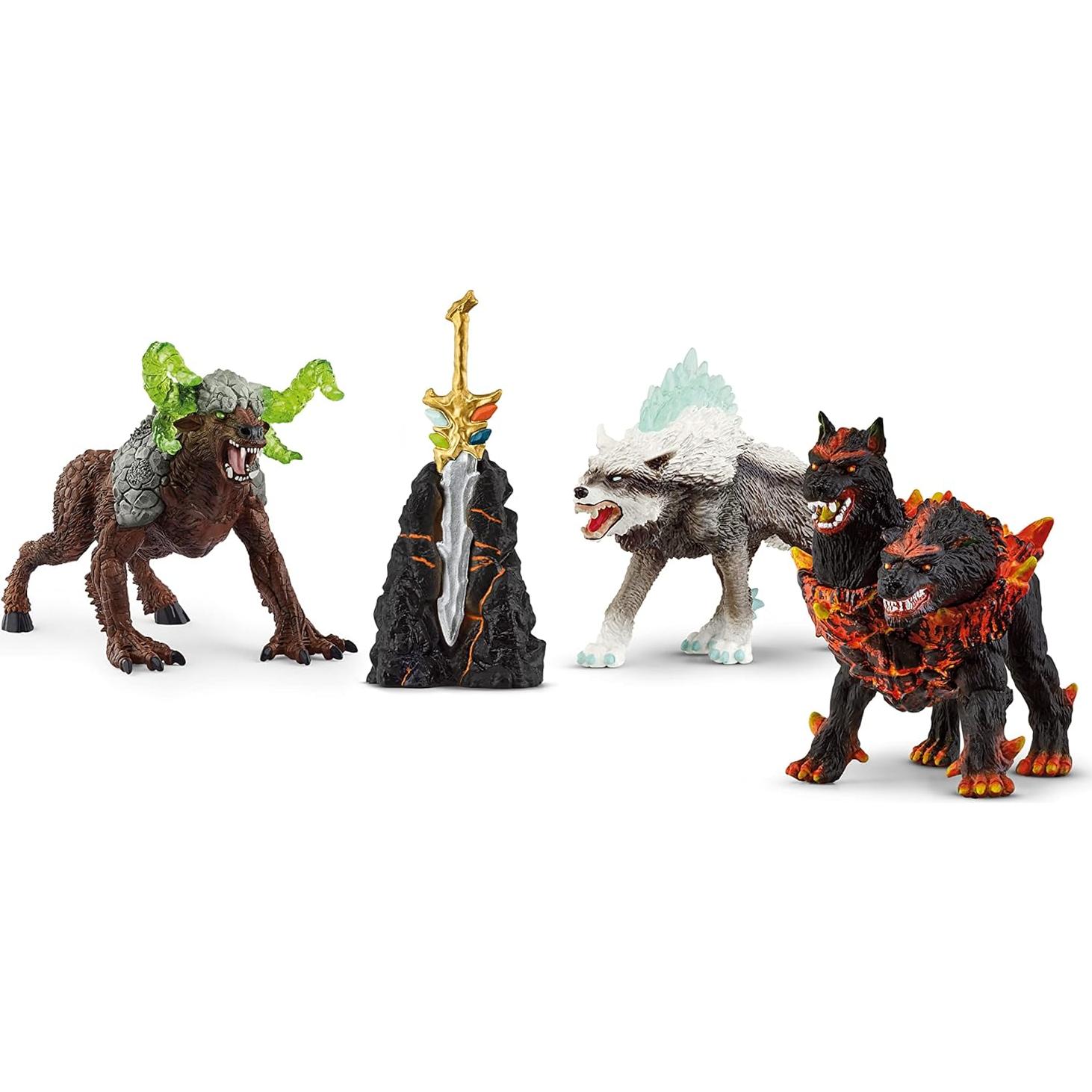 Set de 5 Figuras Fantásticas Schleich Eldrador - Lobo, Perro, Bestia
