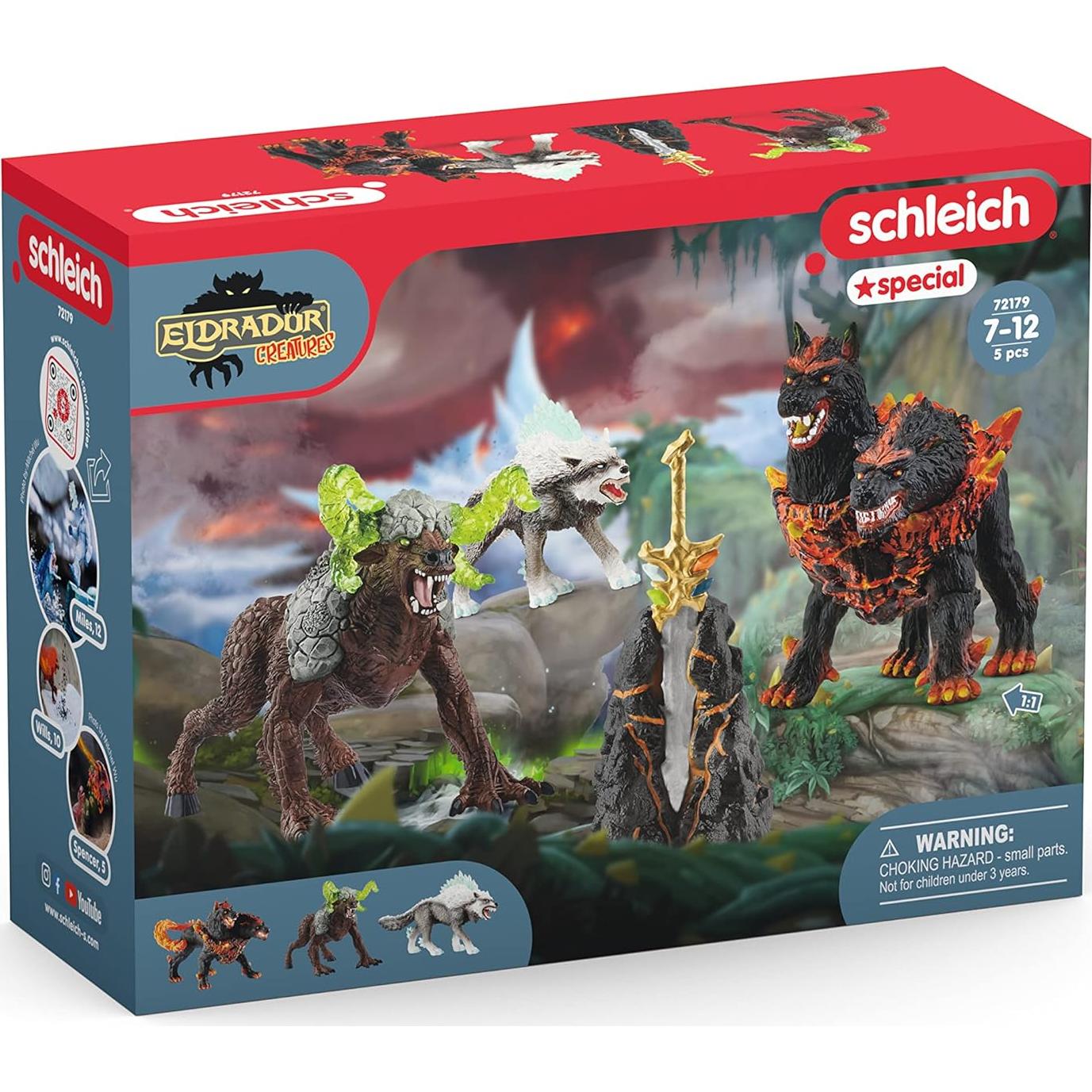 Set de 5 Figuras Fantásticas Schleich Eldrador - Lobo, Perro, Bestia