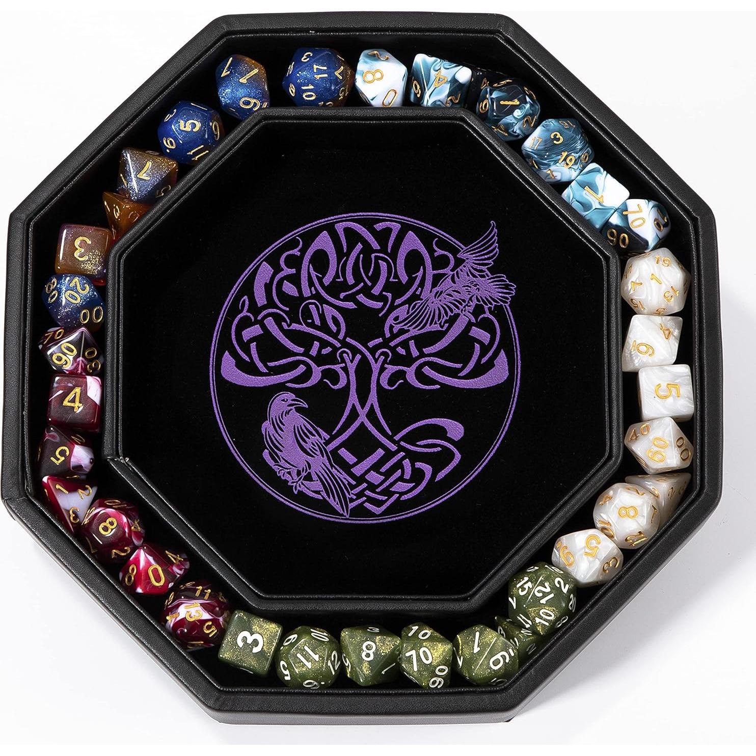 Bandeja de Dados Soar Forge 20 cm Octagonal Púrpura