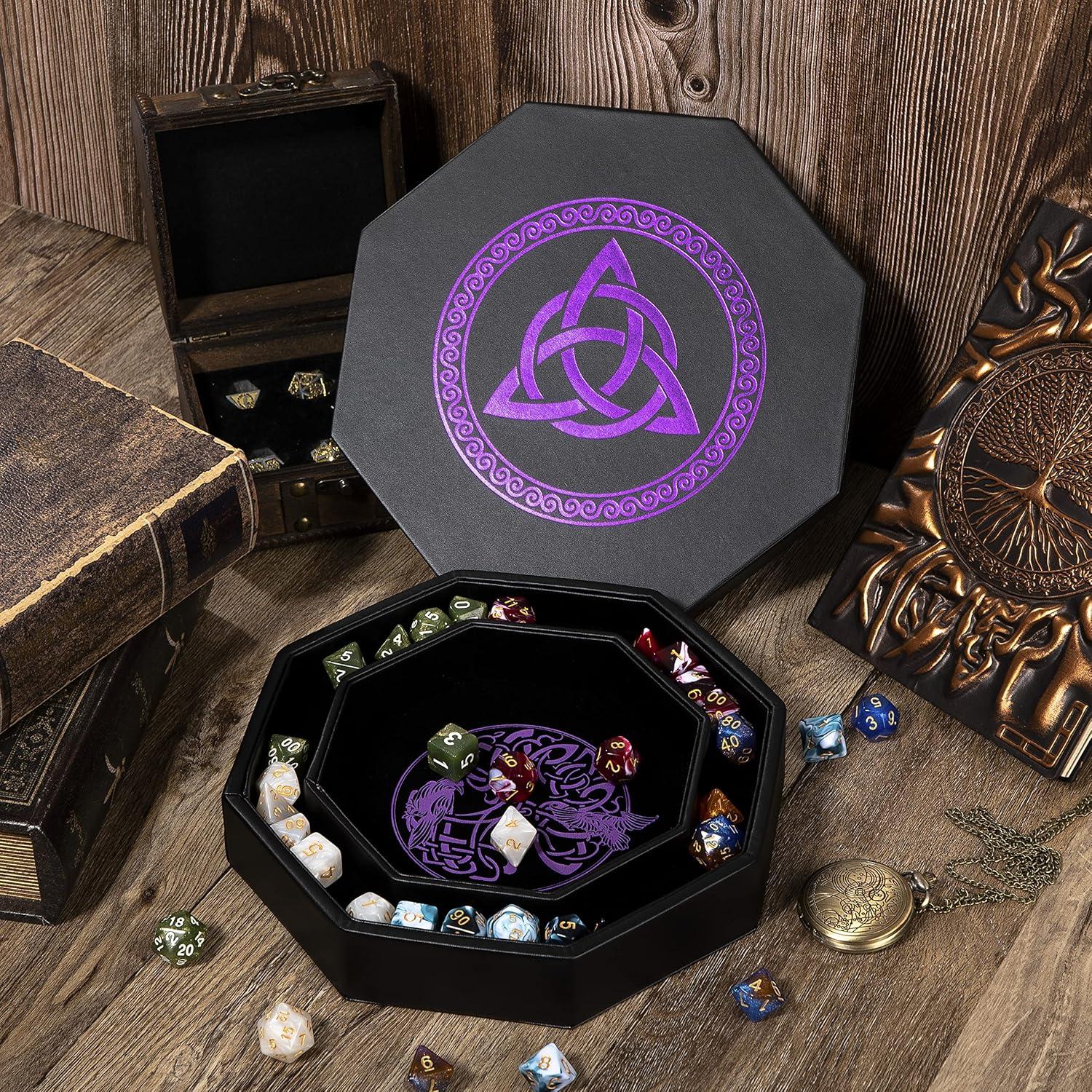 Bandeja de Dados Soar Forge 20 cm Octagonal Púrpura