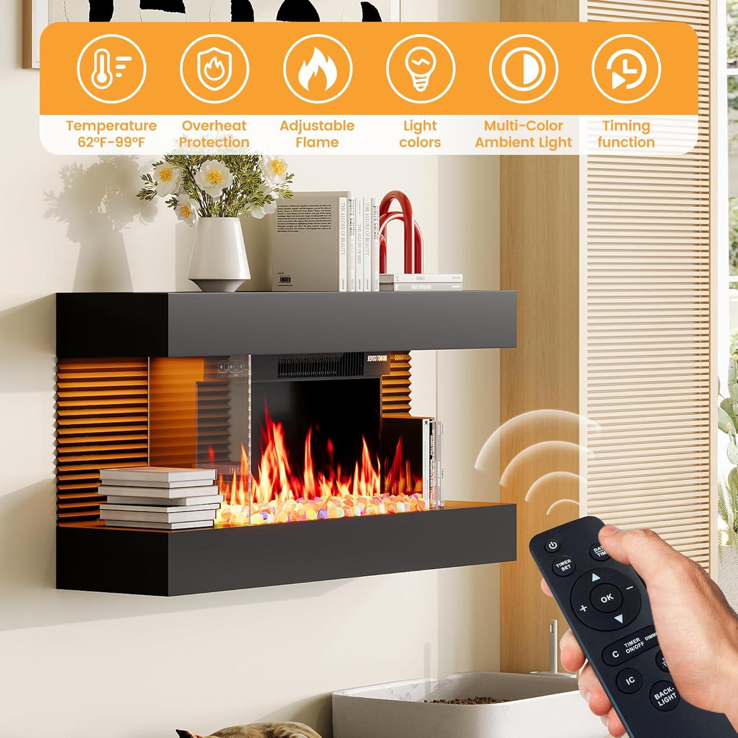 Chimenea Eléctrica COCO DESIGN 82.55 cm con Control Remoto