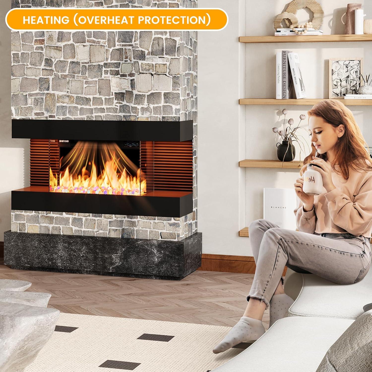 Chimenea Eléctrica COCO DESIGN 82.55 cm con Control Remoto