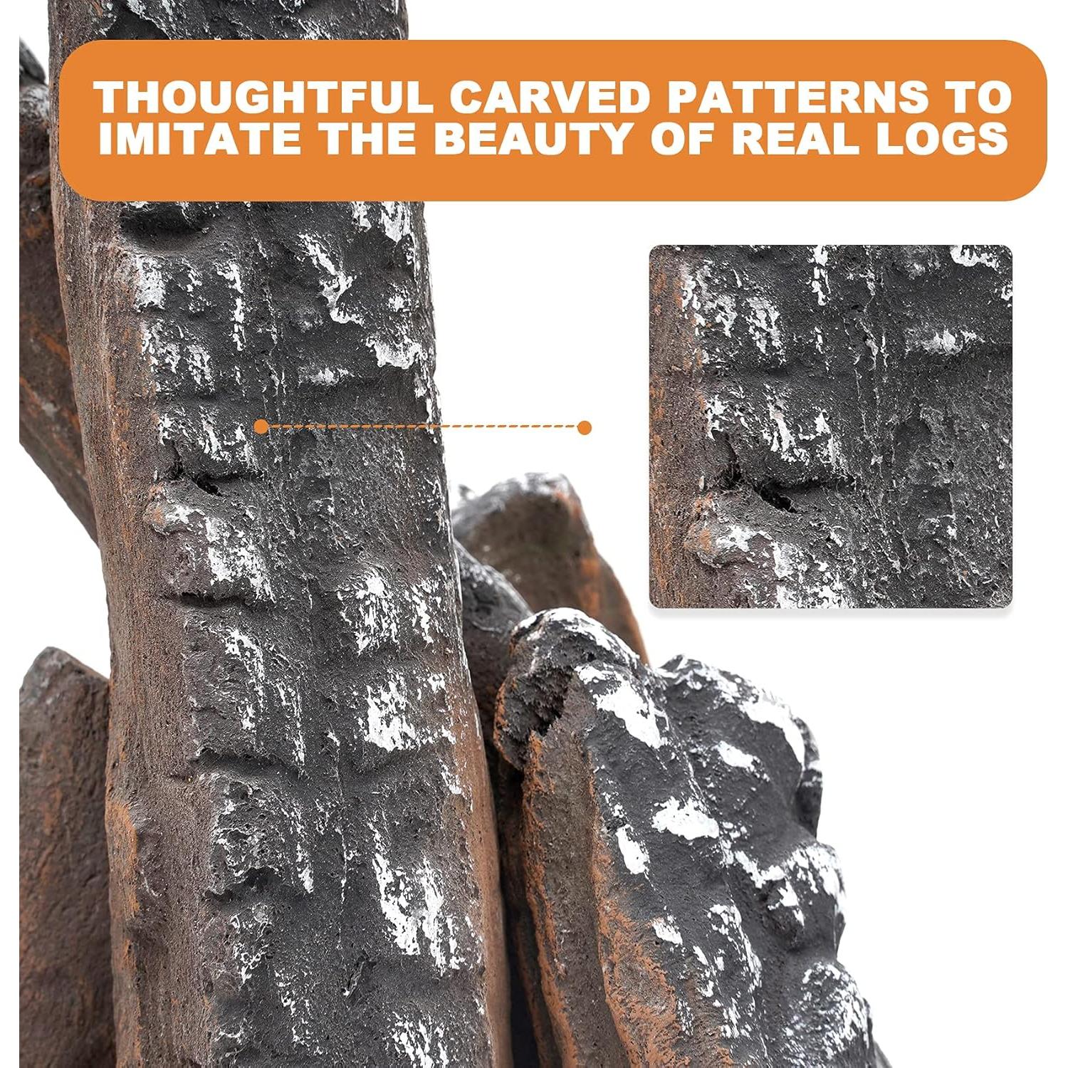 Conjunto de 8 Registros de Cerámica Skyflame para Chimeneas