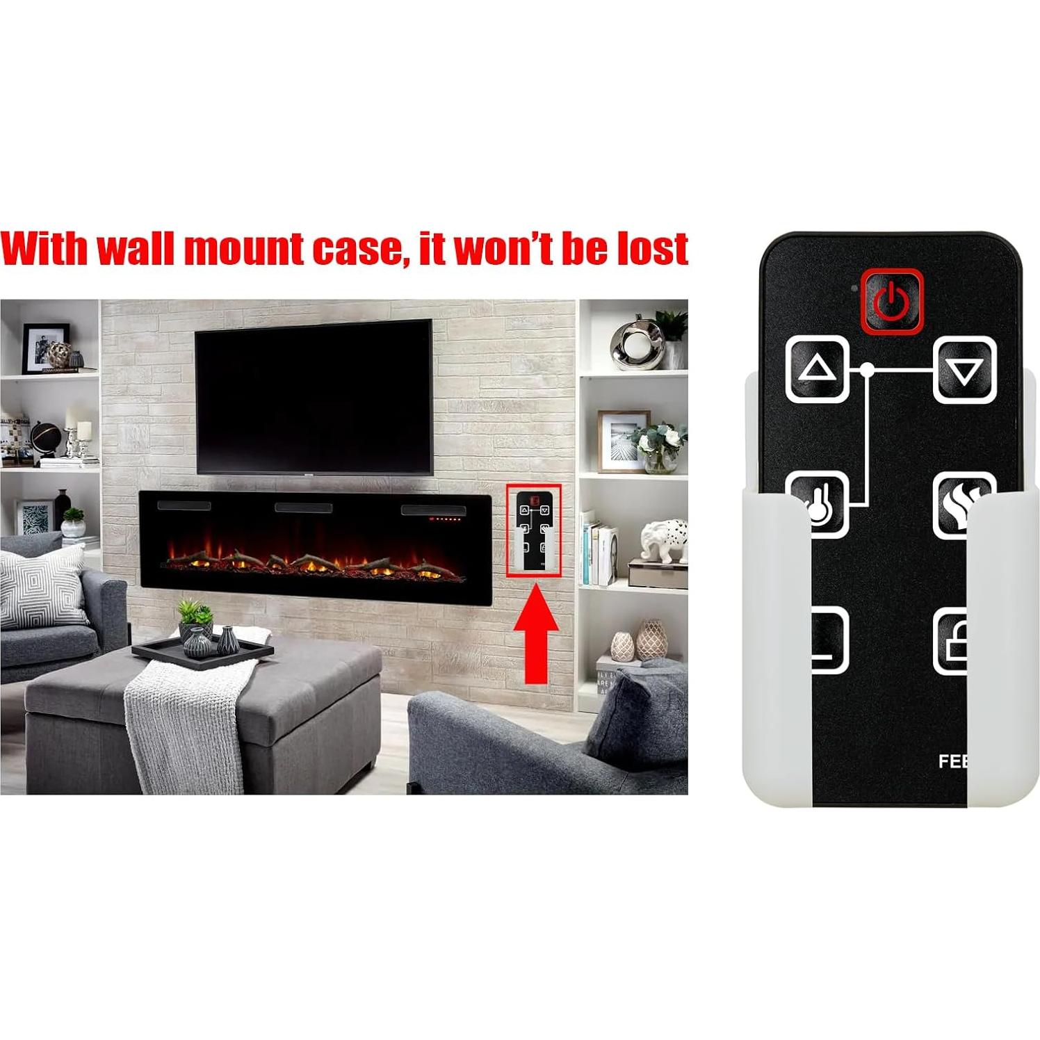 Control Remoto Reemplazo FEBO Flame ZHS-30-A ZHS-30-C