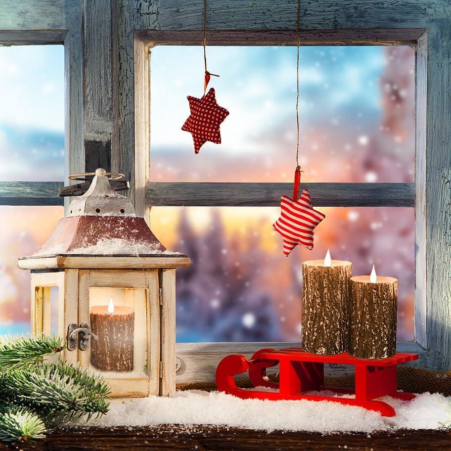 Vela LED Niceme Recargable 3 Piezas Corteza de Pino