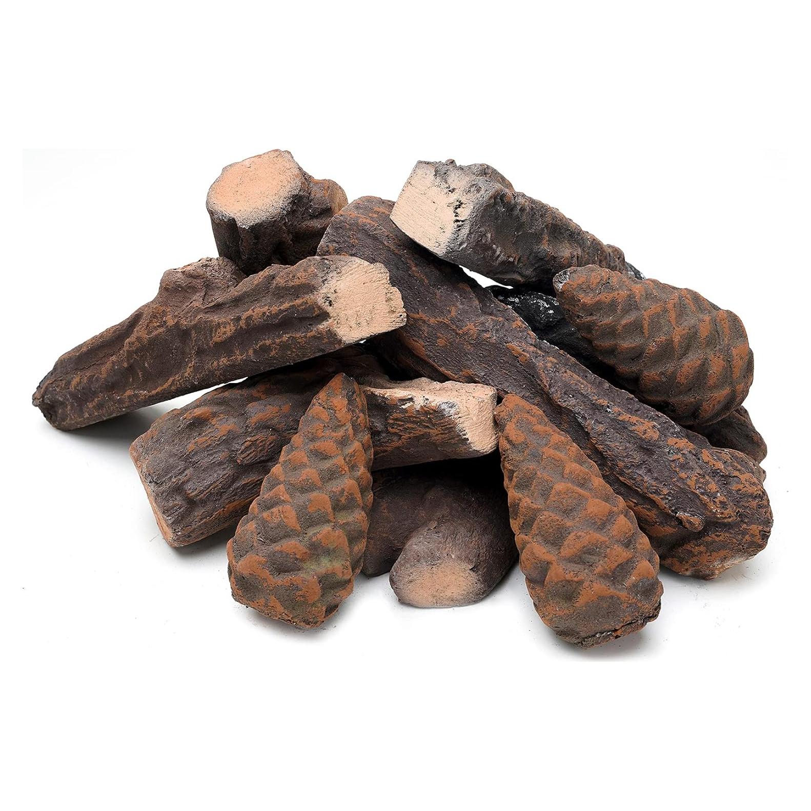 Conjunto de 10 Troncos de Cerámica para Chimeneas Skyflame