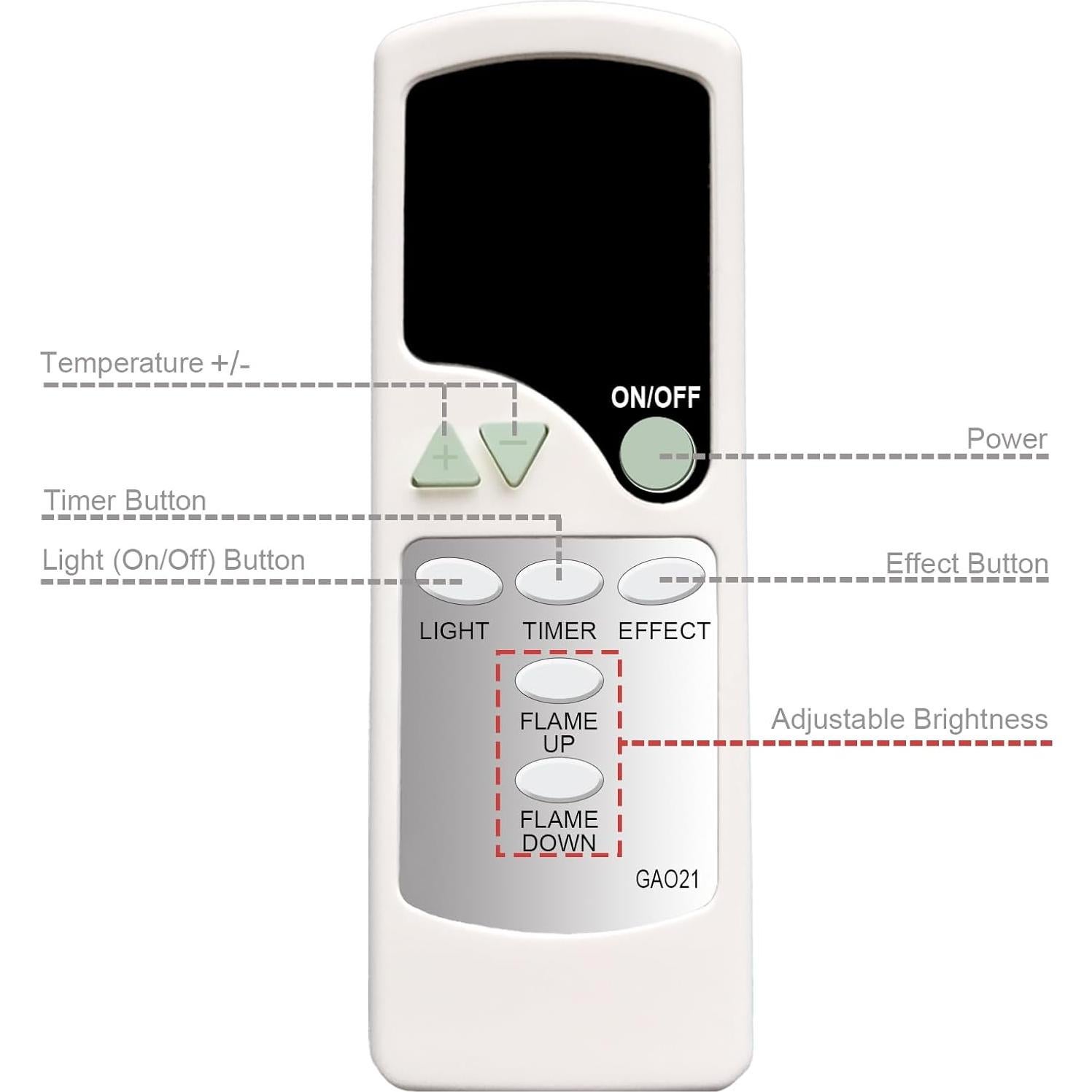 Control Remoto Chimenea Eléctrica SEI Furniture AMZ3315AF