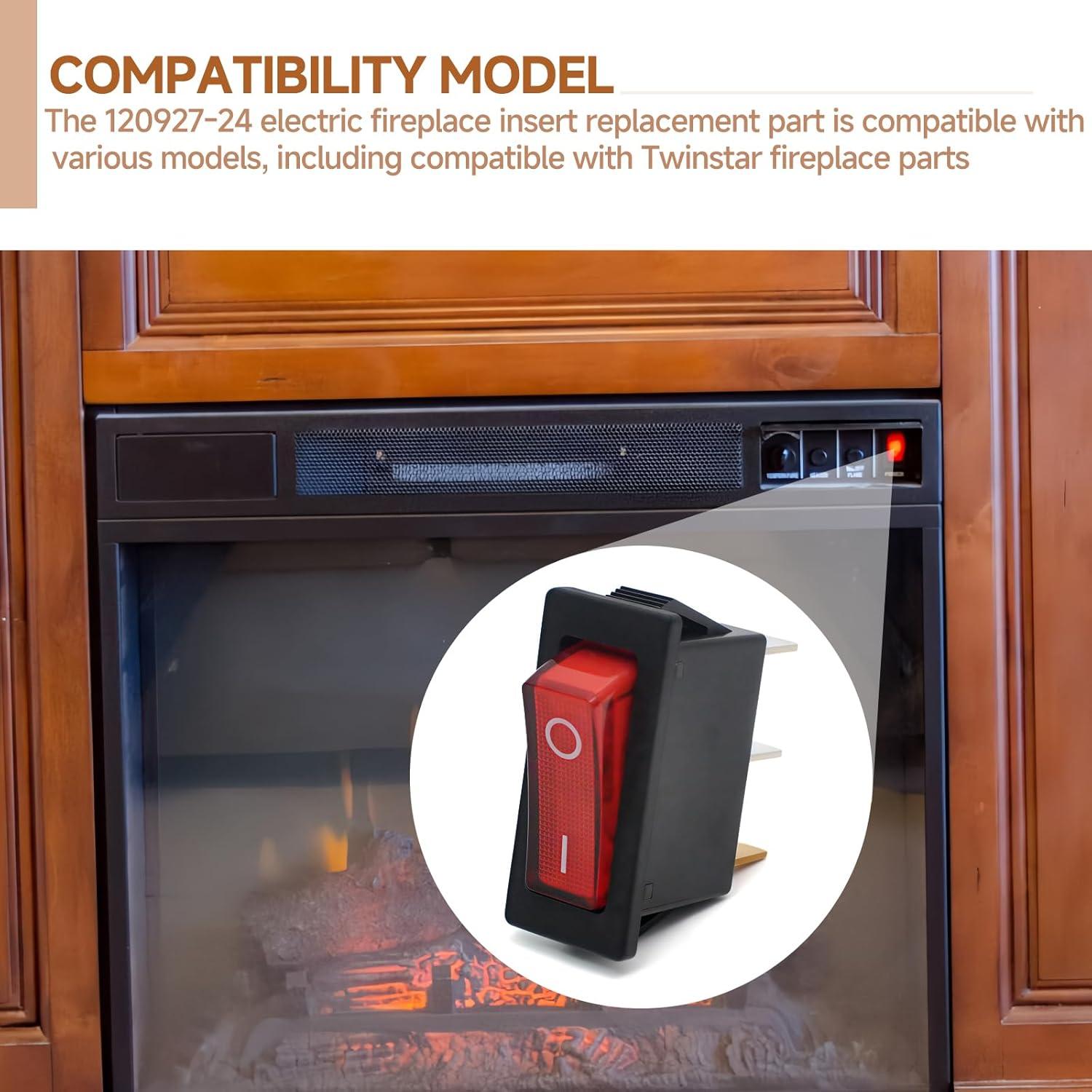 Interruptor Rocker Iluminado 120V Numano 120927-24 para Chimenea