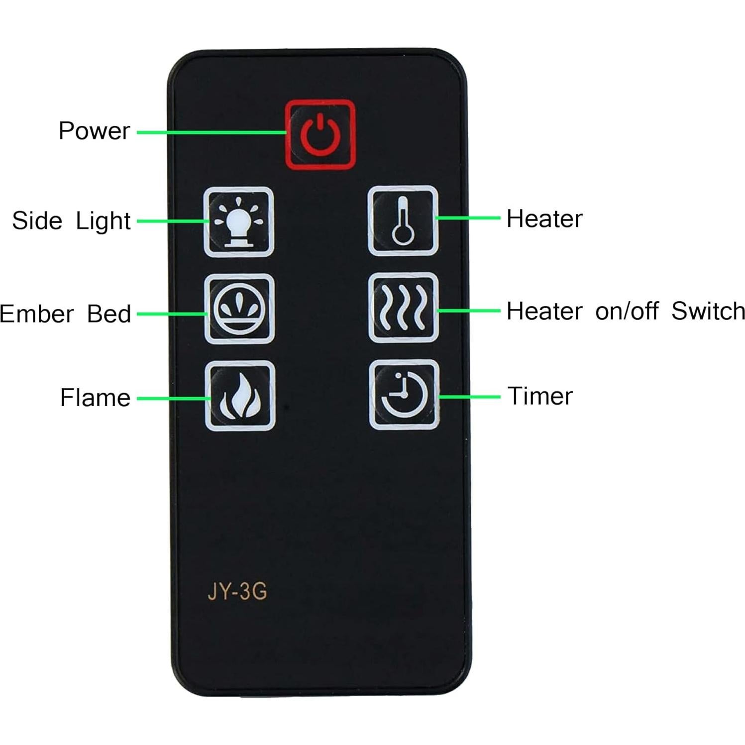 Control Remoto Reemplazo Della Muskoka JY-3G para Chimenea