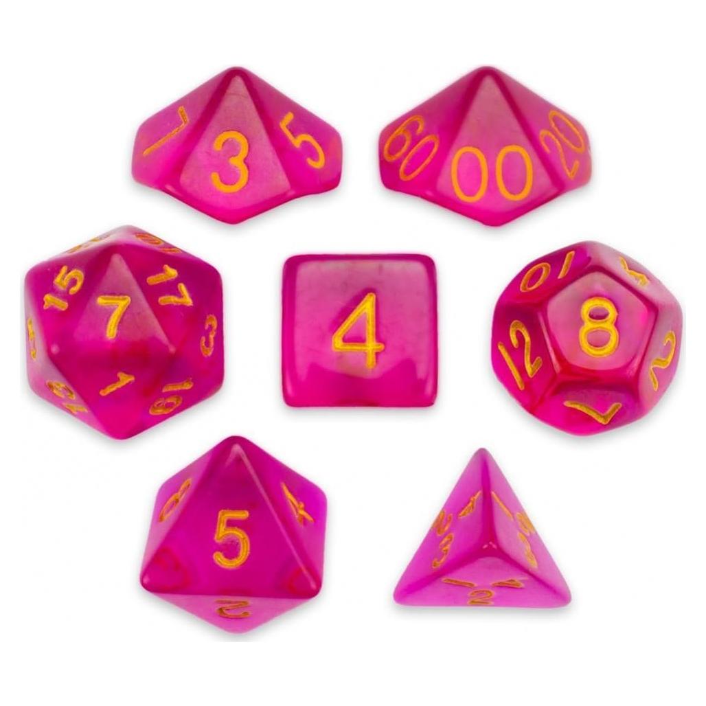 Dados Poliedricos Wiz Dice Serie II Fuego de Hadas 7 piezas