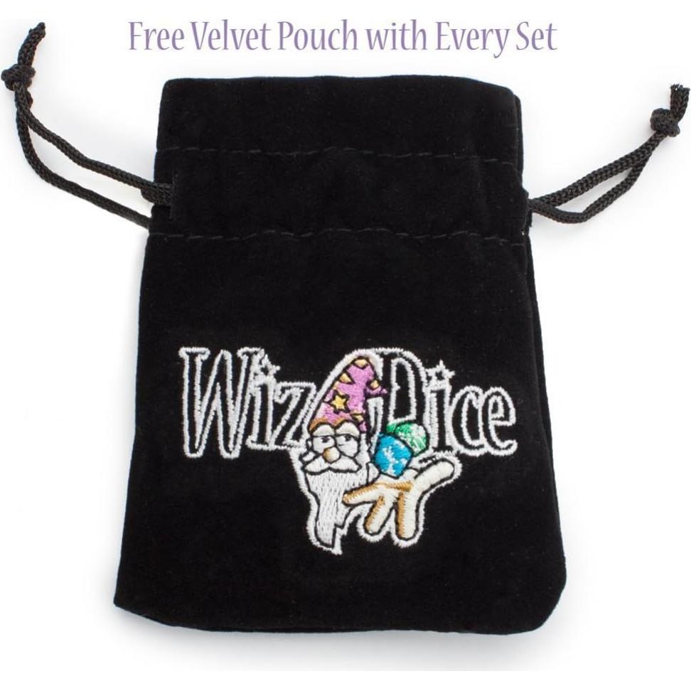 Dados Poliedricos Wiz Dice Serie II Fuego de Hadas 7 piezas