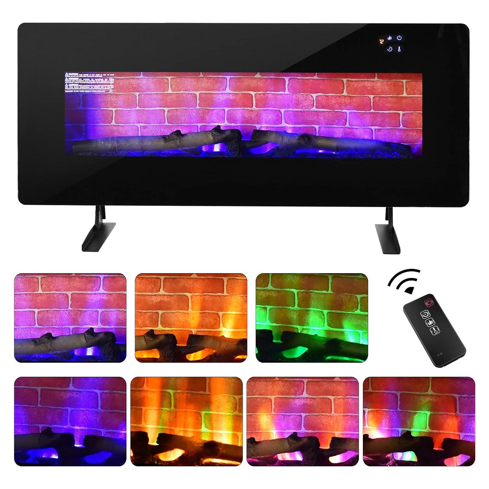 Chimenea Eléctrica COSTWAY 107 cm Control Remoto 1400W