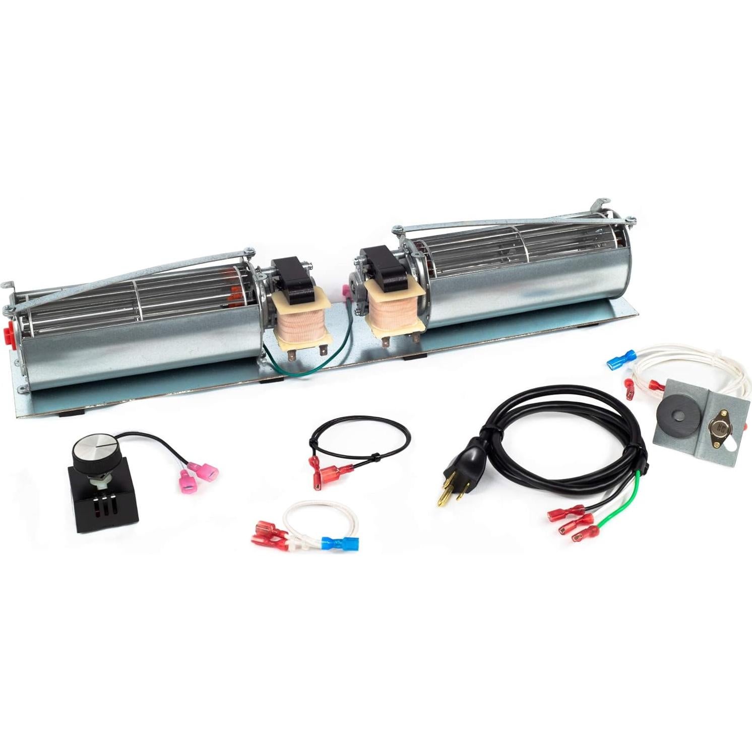 Kit Ventilador Doble RCFK FireplaceBlowersOnline | Silencioso, 220 CFM