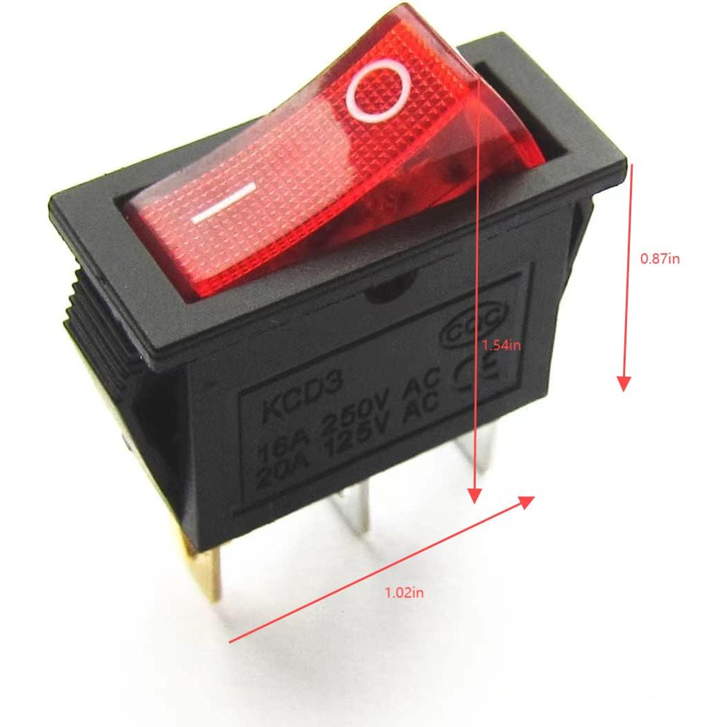 Interruptor de Palanca Iluminado 120927-24 para Chimeneas Eléctricas