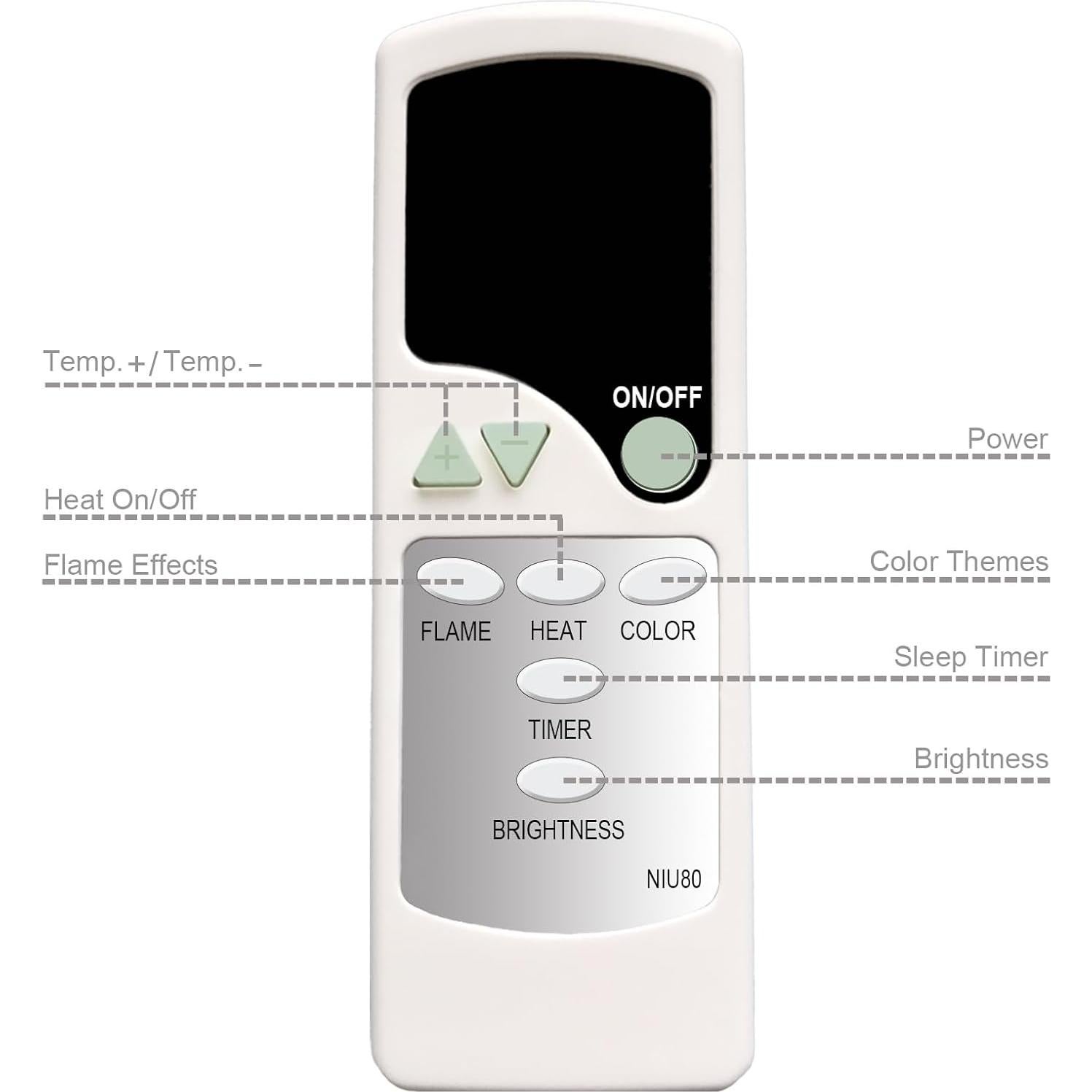 Control Remoto Dimplex para Chimenea Eléctrica sin Programación