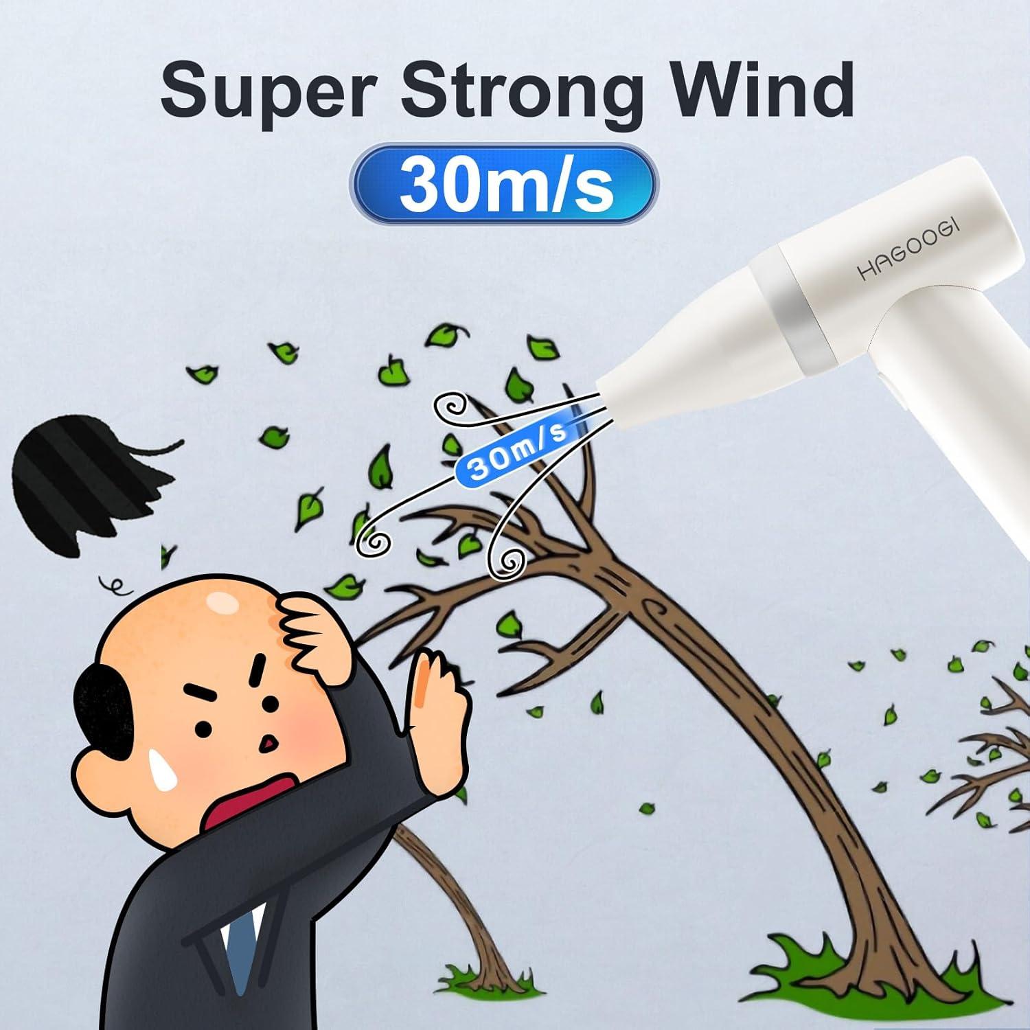 Soplador de Aire Comprimido HAGOOGI 4 Velocidades Blanco