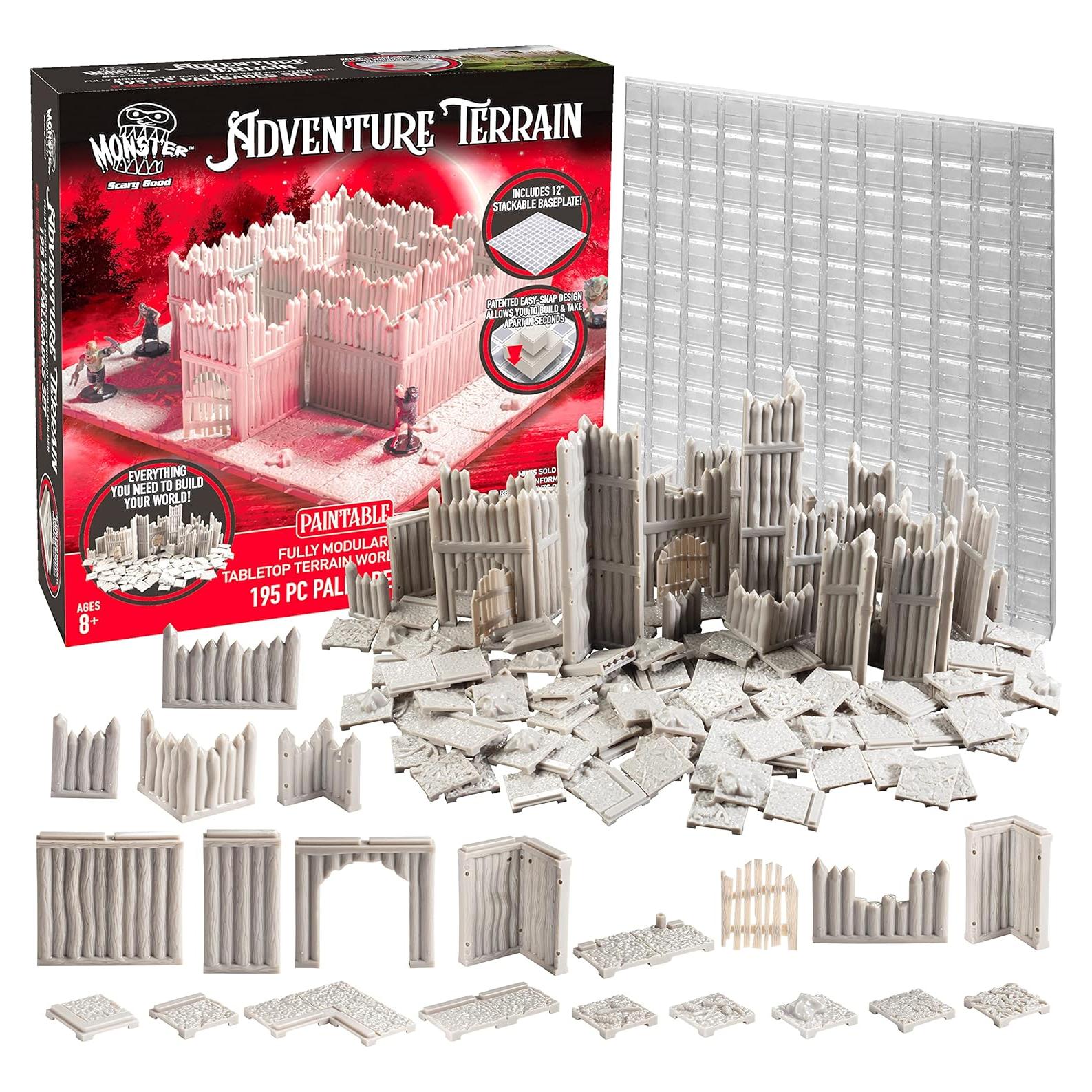 Conjunto Base Palisade Pintable Monster 195 Piezas RPG