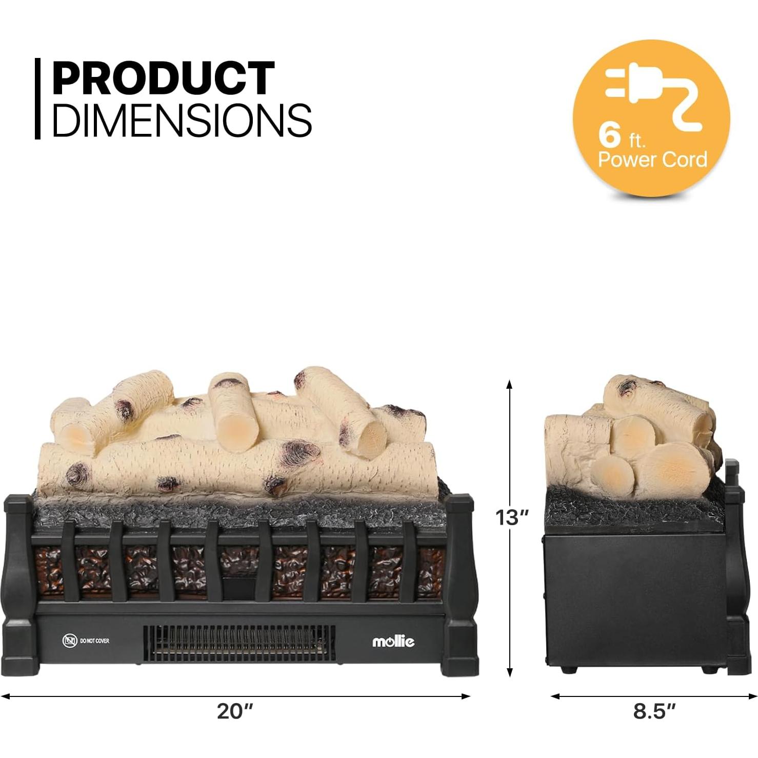 Insertable Eléctrico Mollie A03-EF-003-20-BK 1500W
