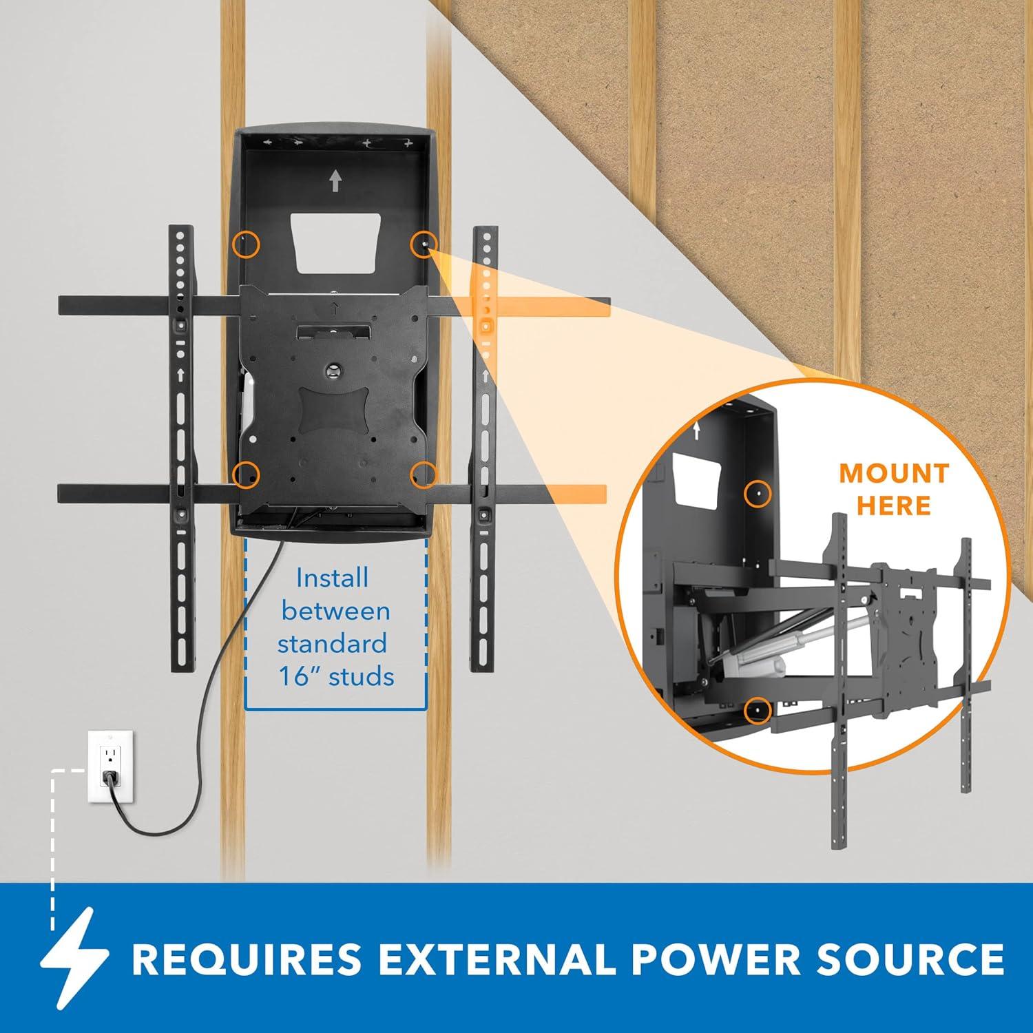 Soporte de TV motorizado Mount-It! para chimenea 80"