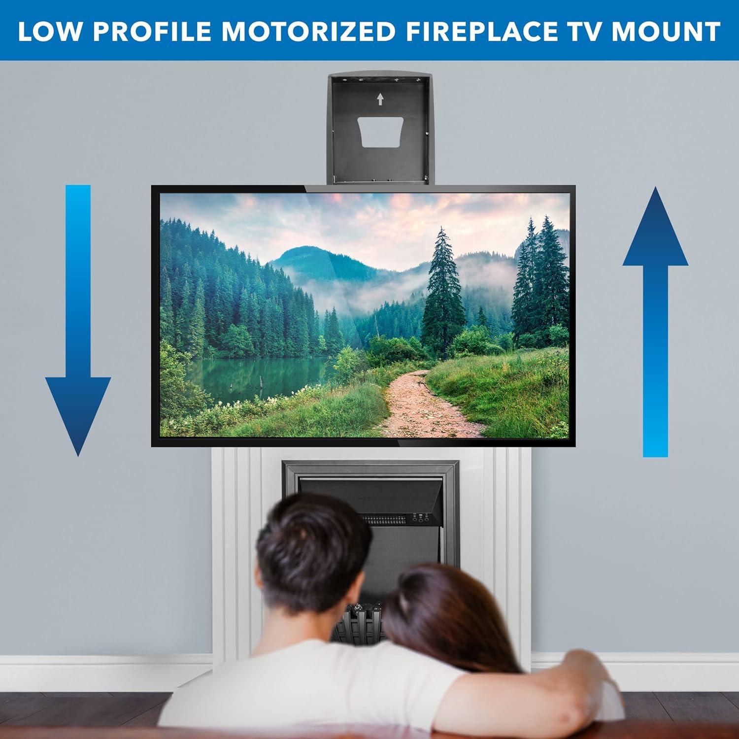 Soporte de TV motorizado Mount-It! para chimenea 80"