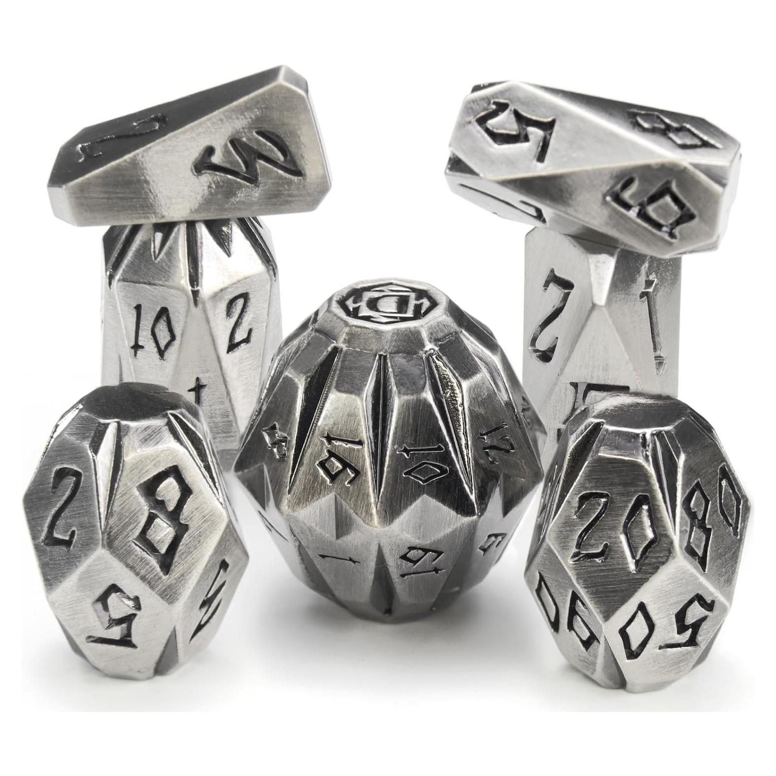 Juego de Dados de Metal ZHOORQI 7 Pcs D&D Stonehenge