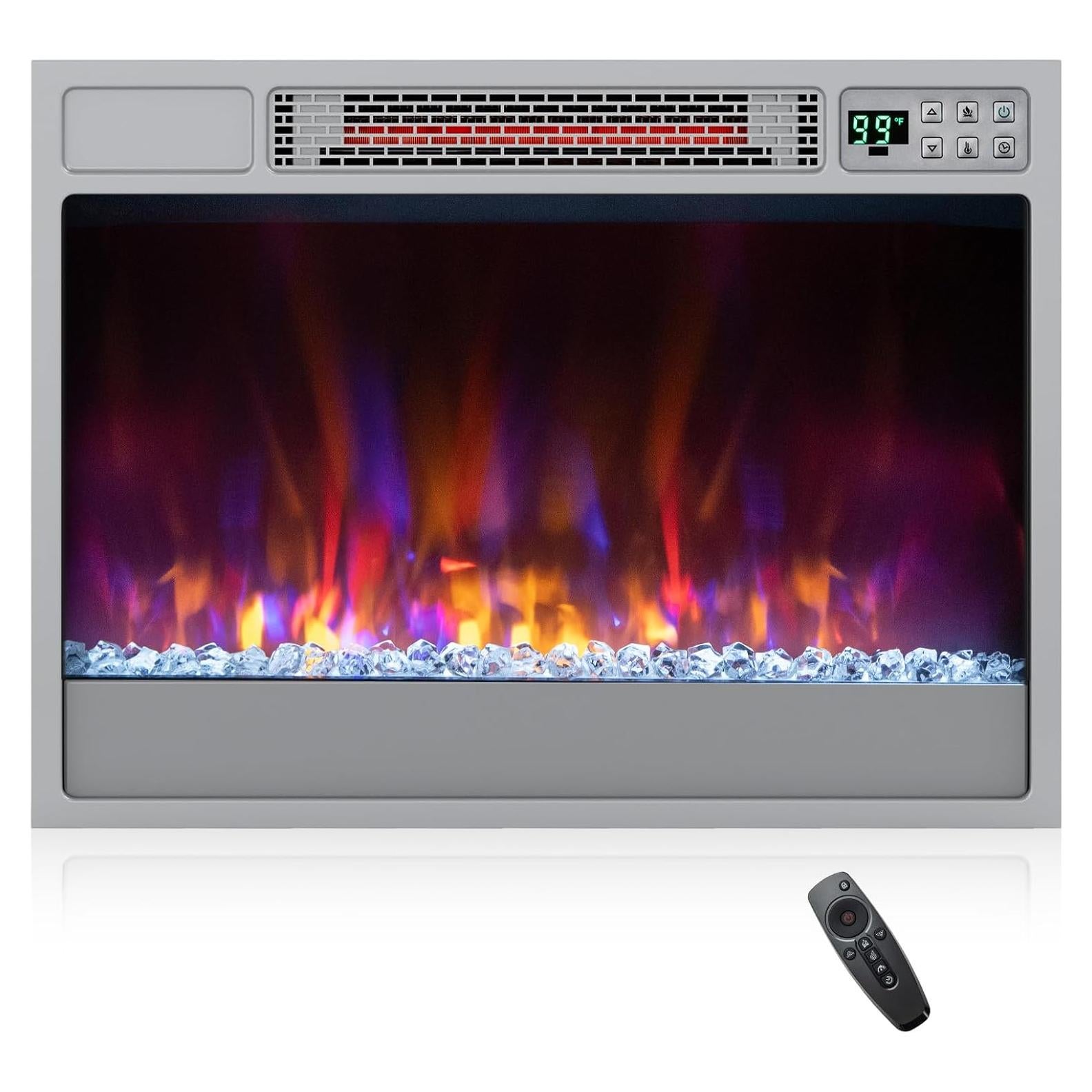 Chimenea Eléctrica Tangkula 58 cm Infrarroja 1500W Control Remoto