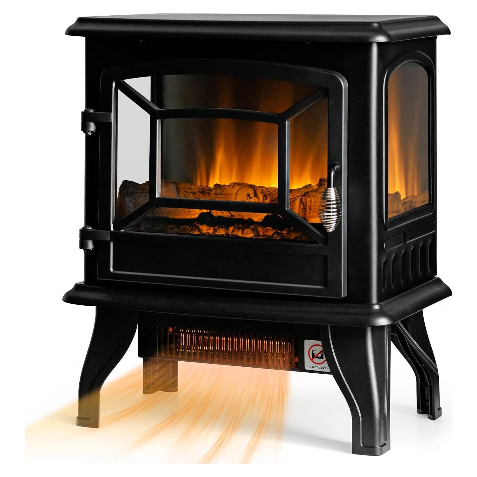 Chimenea Eléctrica ORALNER 43 cm con Efecto Llama 3D, 1400W