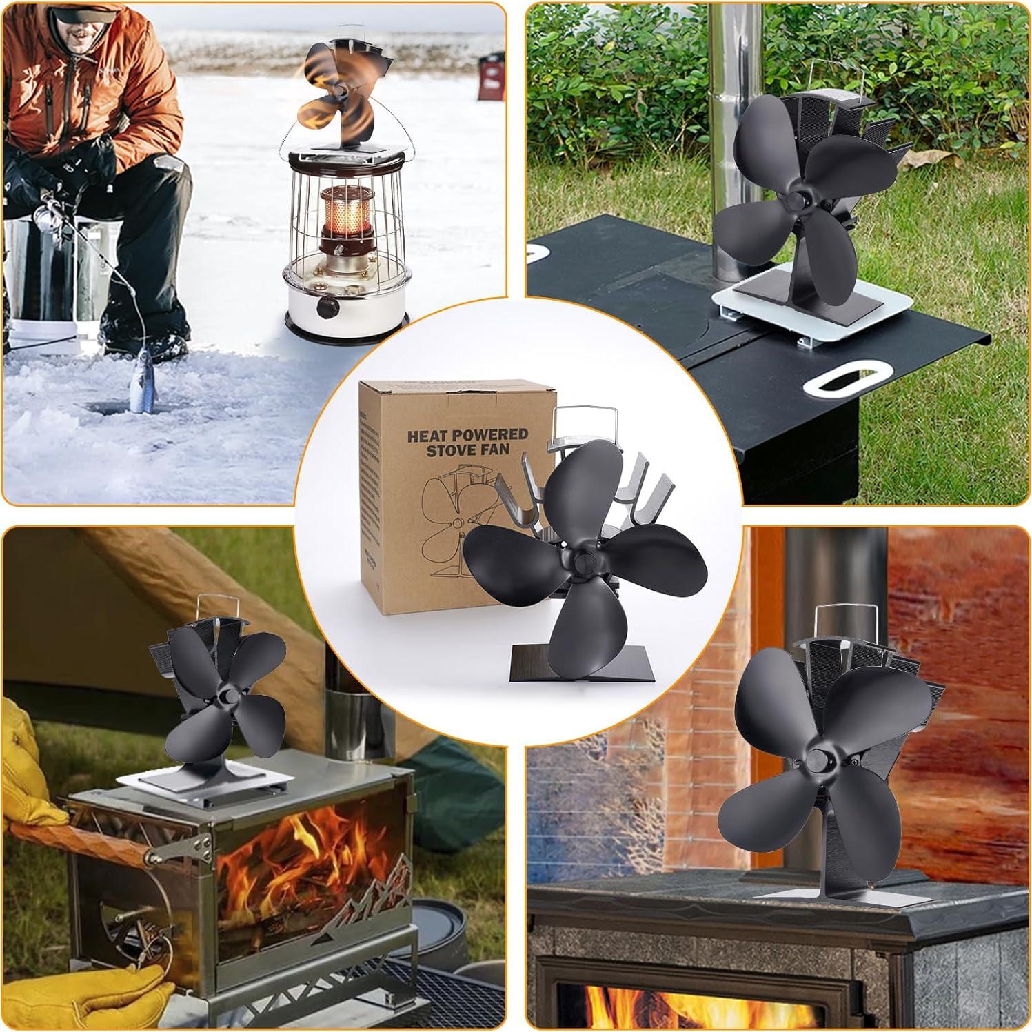 Ventilador de Estufa COMBIUBIU 4 Aspas Silencioso 0.69 kg