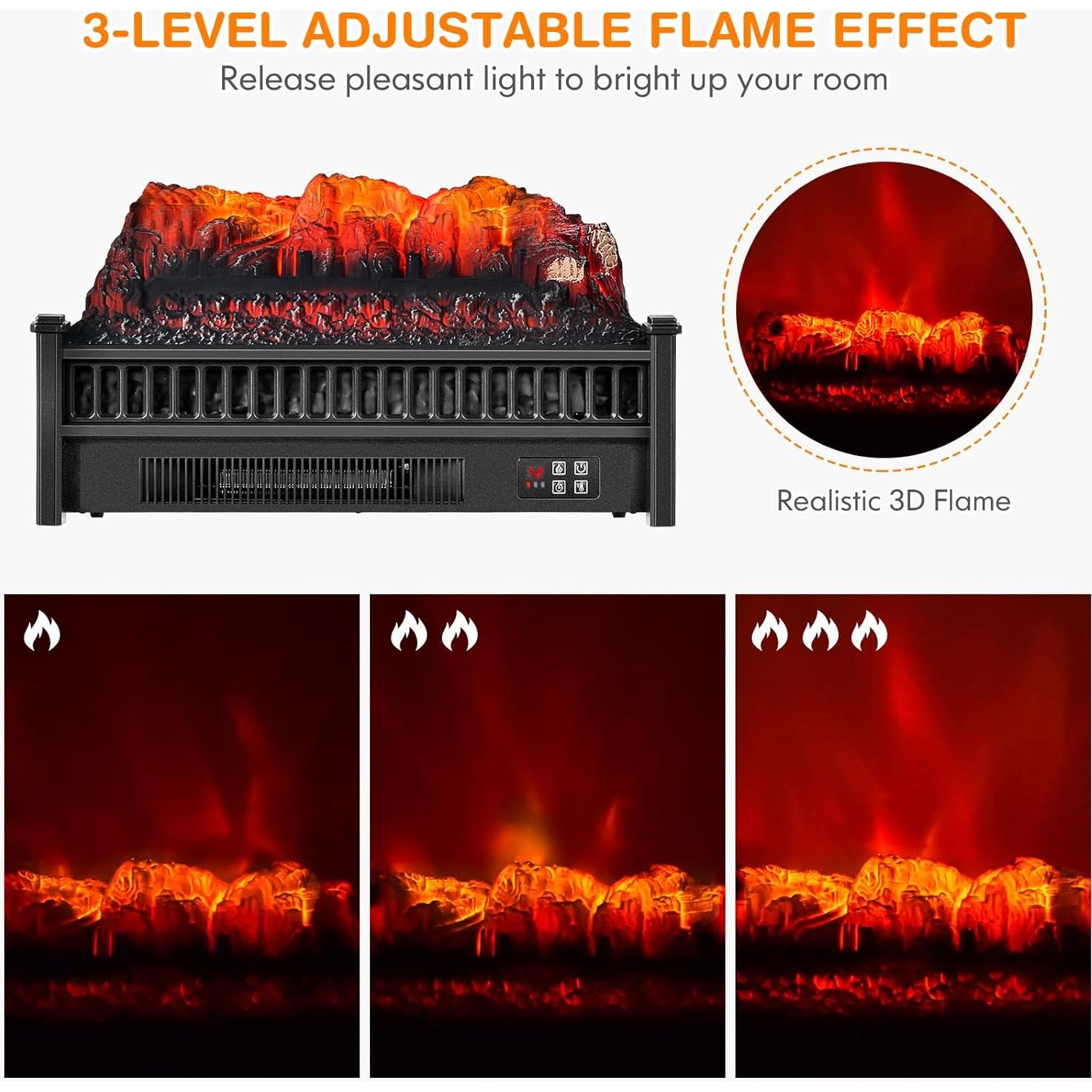 Calefactor Eléctrico Tangkula SF413-23A 1400W con Control Remoto